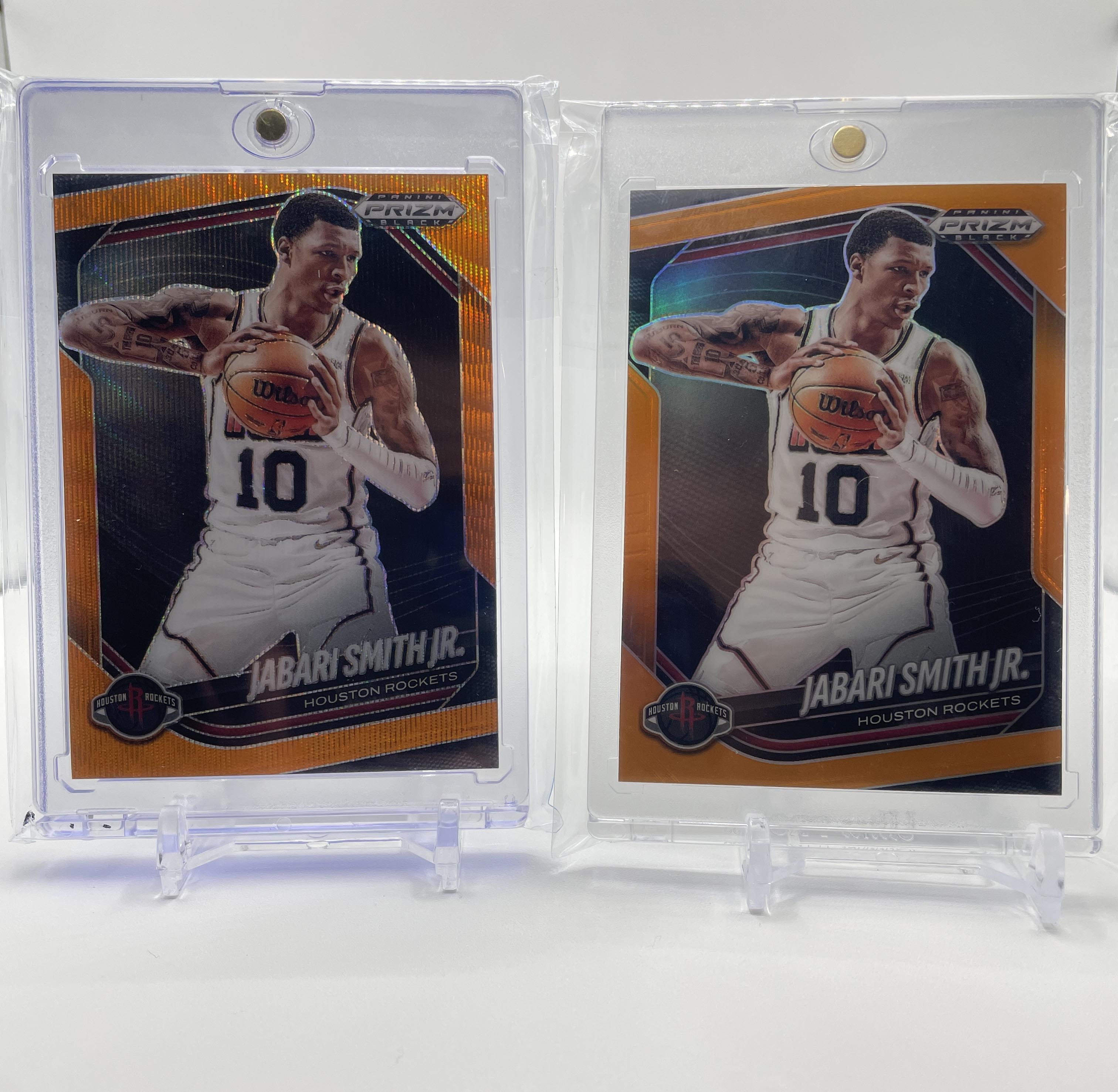 2024-25 Panini Prizm Black Jabari Smith Jr. Orange Prizm /49 + Orange /60