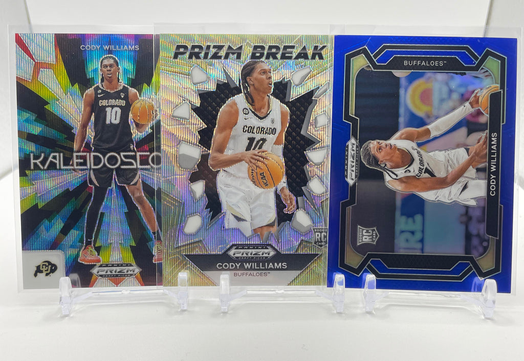 2024-25 Panini Prizm DP Cody Williams Kaleidoscopic /99 + Break /99 + Blue /199