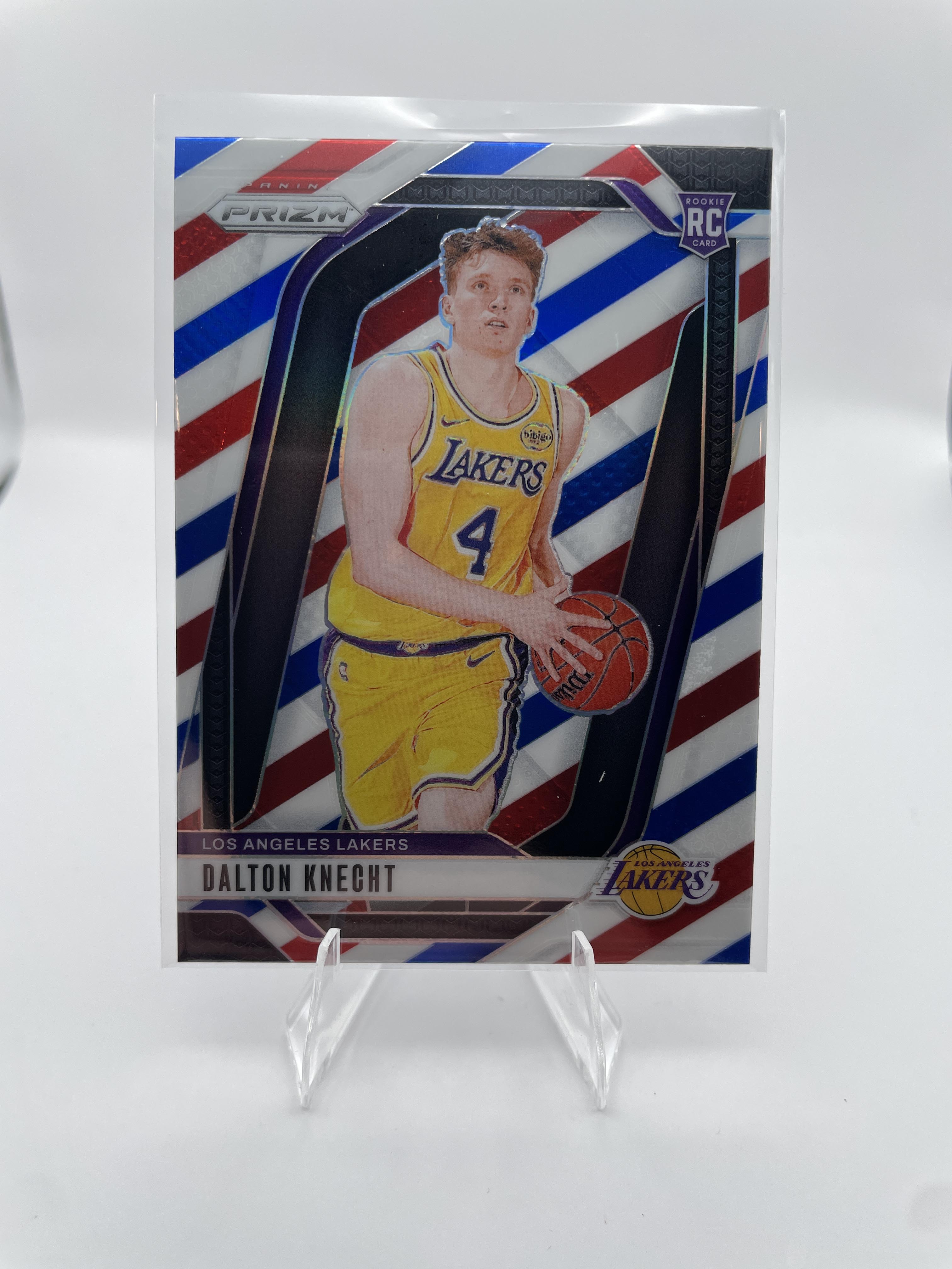 2024-25 Panini Prizm Dalton Knecht Red White Blue Prizm Rookie SP