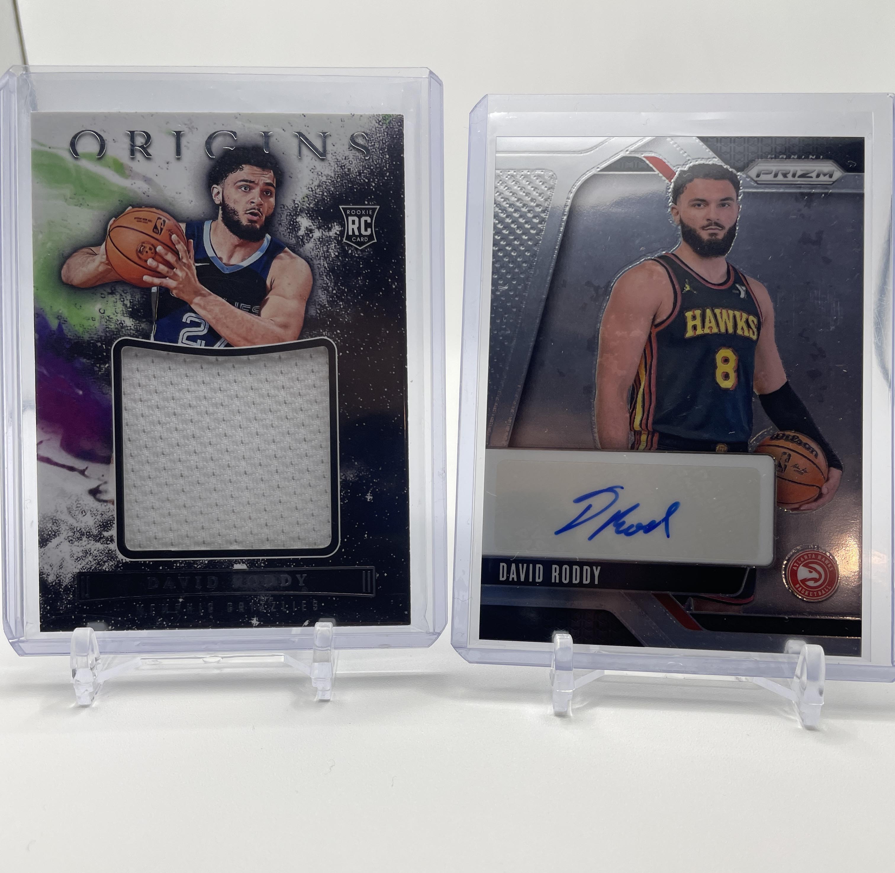 2024-25 Panini Prizm David Roddy Auto #SIG-DRH + Origins Jumbo Rookie Patch