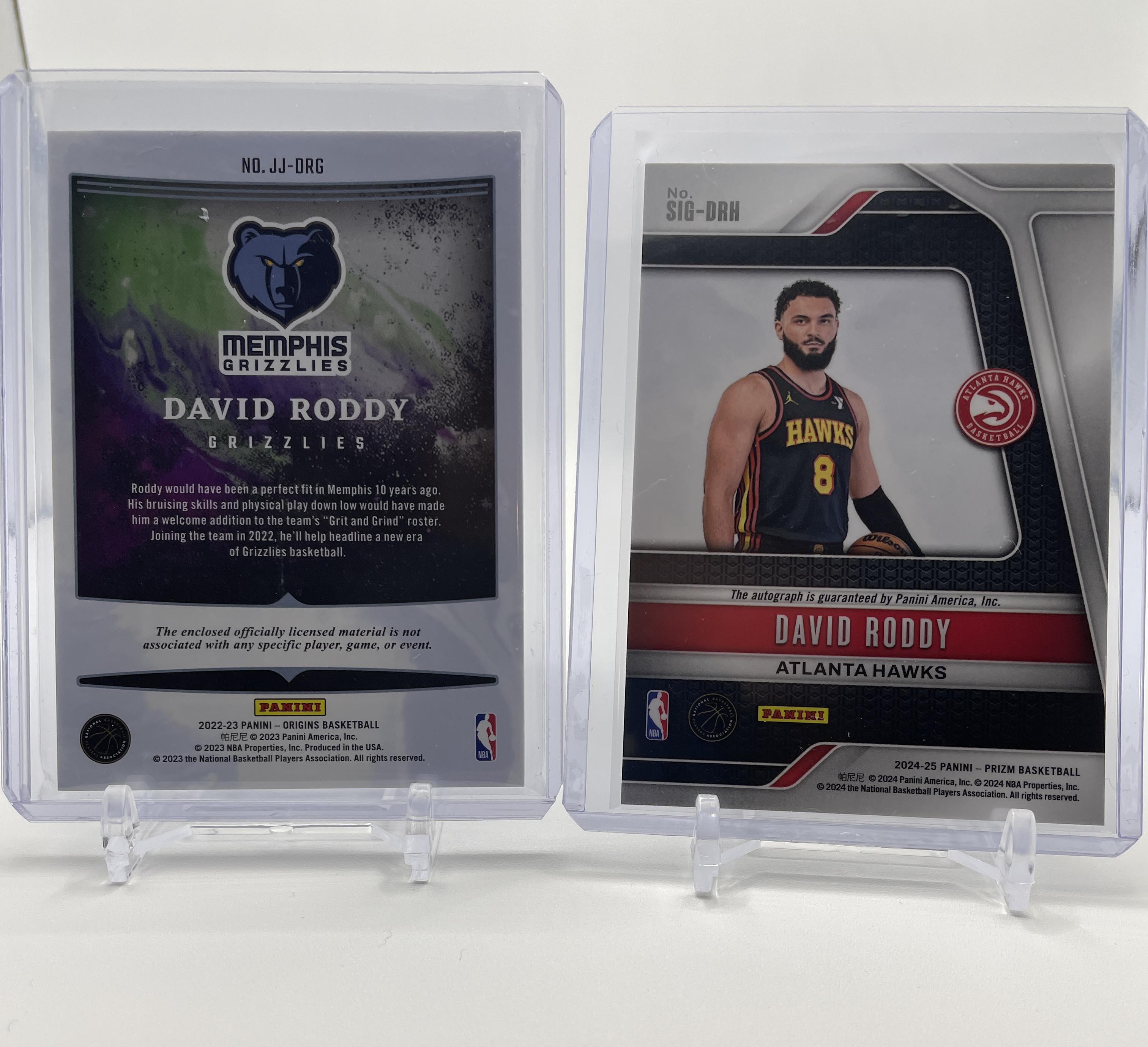2024-25 Panini Prizm David Roddy Auto #SIG-DRH + Origins Jumbo Rookie Patch