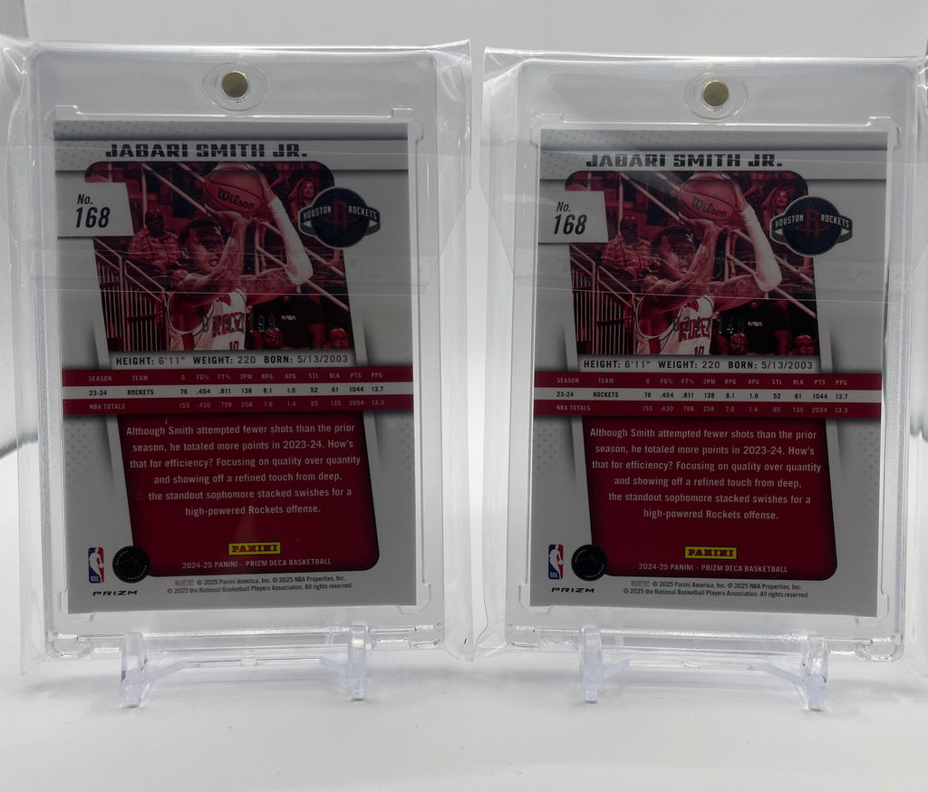 2024-25 Panini Prizm Deca Jabari Smith Jr. Red Prizm /199 + Blue Prizm /149