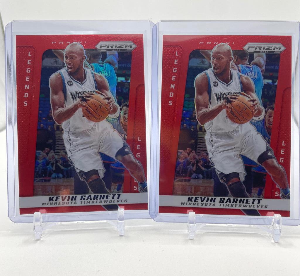 2024-25 Panini Prizm Deca Kevin Garnett Red Prizm /199 Set (x2)