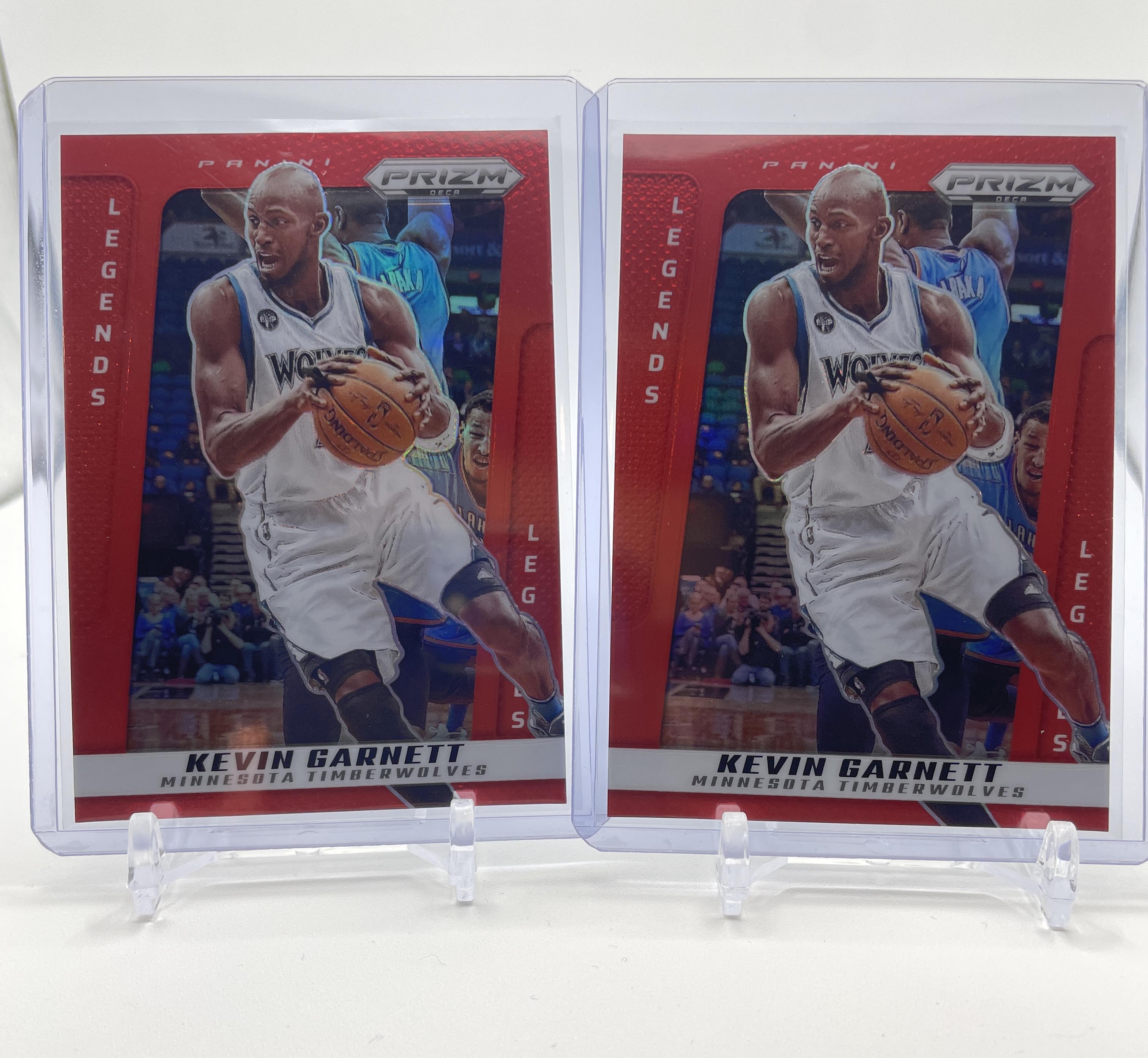 2024-25 Panini Prizm Deca Kevin Garnett Red Prizm /199 Set (x2)