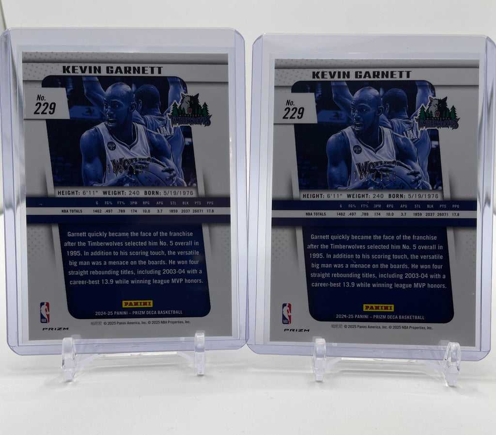 2024-25 Panini Prizm Deca Kevin Garnett Red Prizm /199 Set (x2)