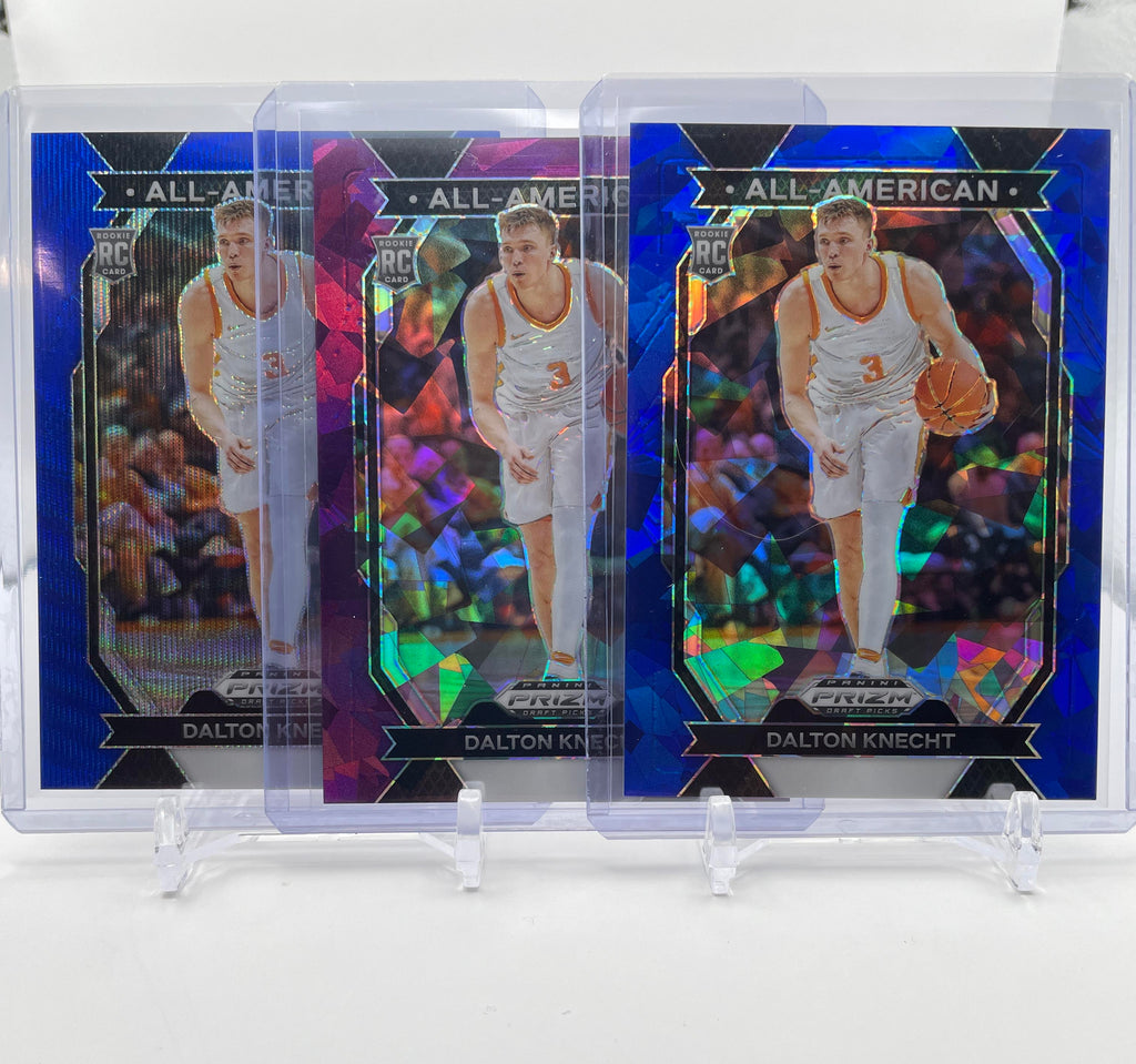 2024-25 Panini Prizm Draft Dalton Knecht All-American Blue Ice /99 + Purple /149