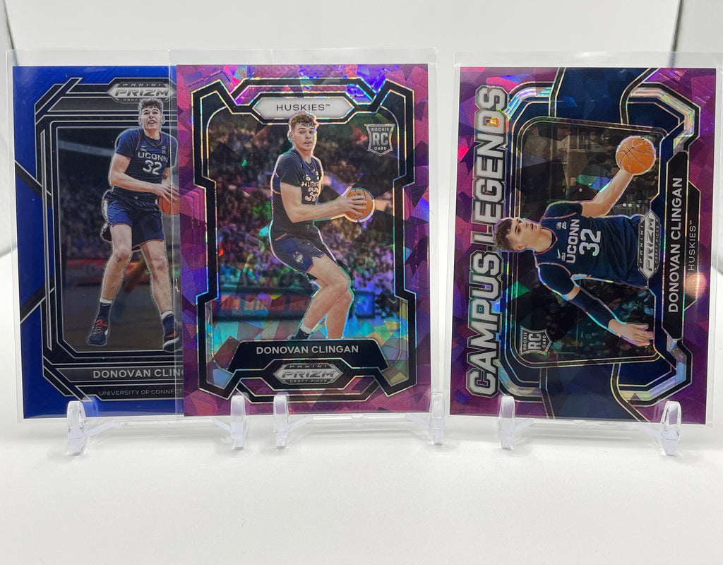 2024-25 Panini Prizm Draft Donovan Clingan Purple Ice RC /149 Blue /199 Set (x3)
