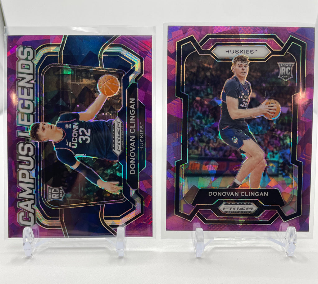 2024-25 Panini Prizm Draft Donovan Clingan Purple Ice RC /149 Blue /199 Set (x3)