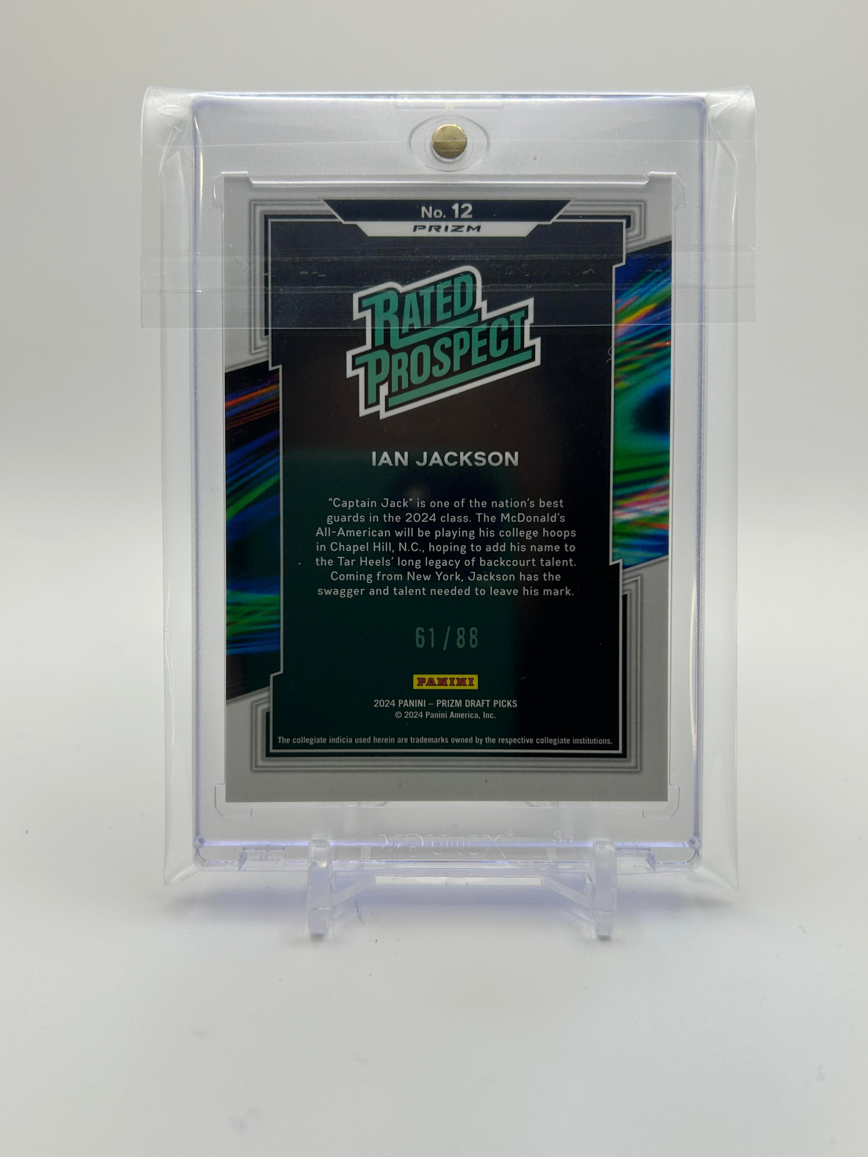 2024-25 Panini Prizm Draft Picks Ian Jackson Choice Red Prizm Prospect /88