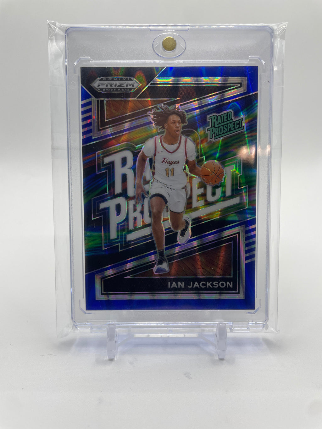 2024-25 Panini Prizm Draft Picks Ian Jackson Rated Prospect Blue Lava Prizm /149
