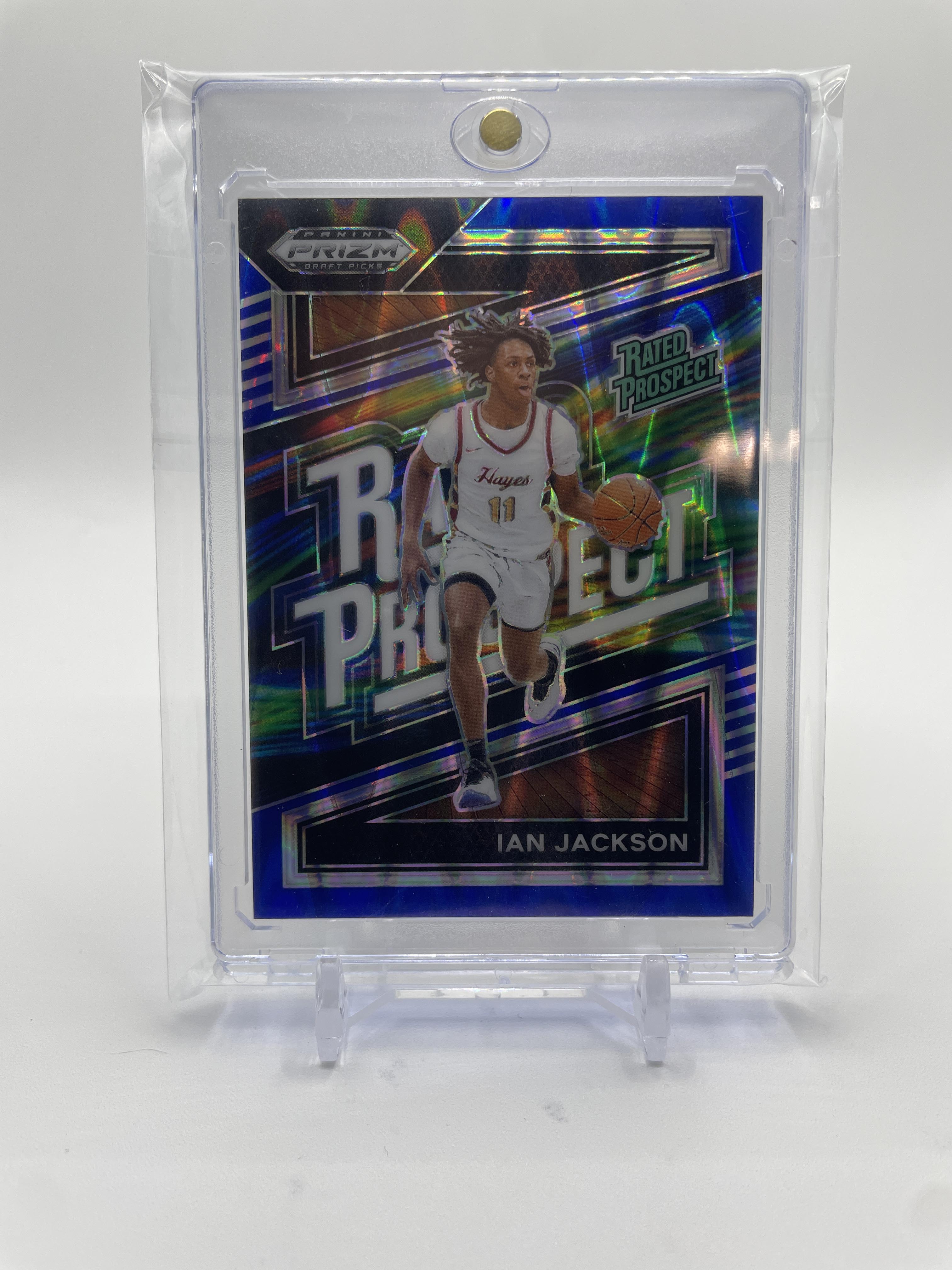 2024-25 Panini Prizm Draft Picks Ian Jackson Rated Prospect Blue Lava Prizm /149
