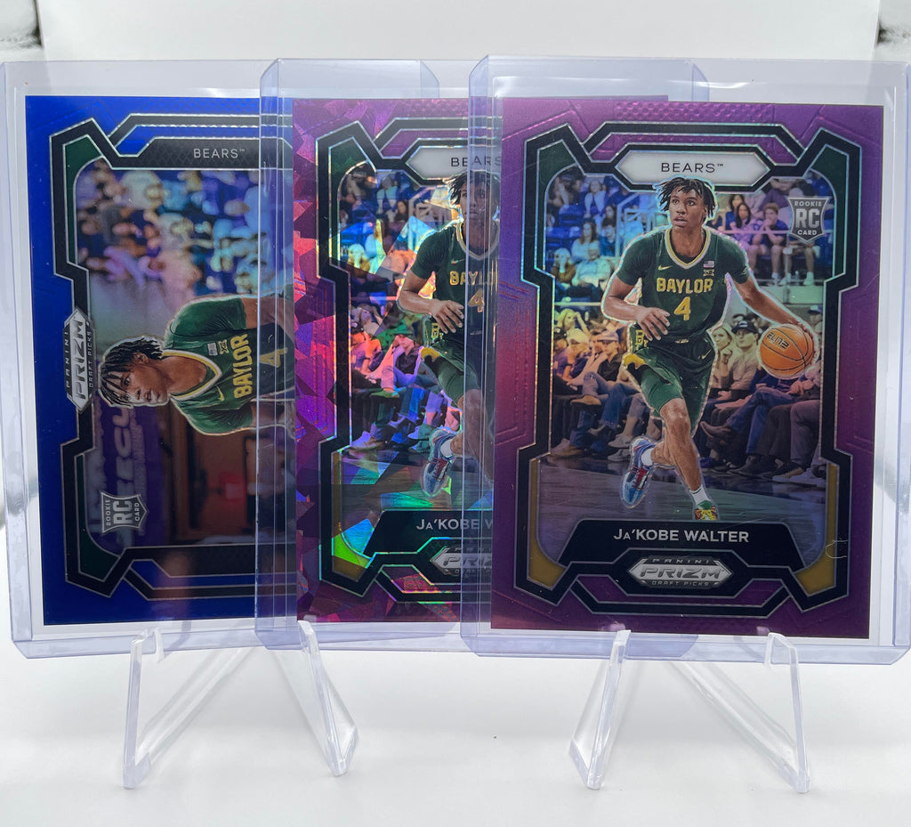 2024-25 Panini Prizm Draft Picks Ja'Kobe Walter Purple /75 + Blue Var /199 (x3)