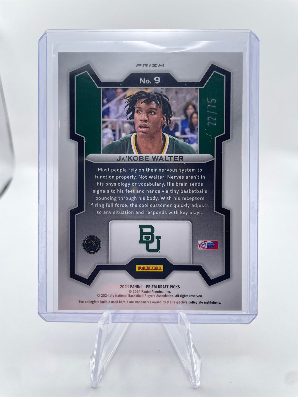 2024-25 Panini Prizm Draft Picks Ja'Kobe Walter Purple /75 + Blue Var /199 (x3)