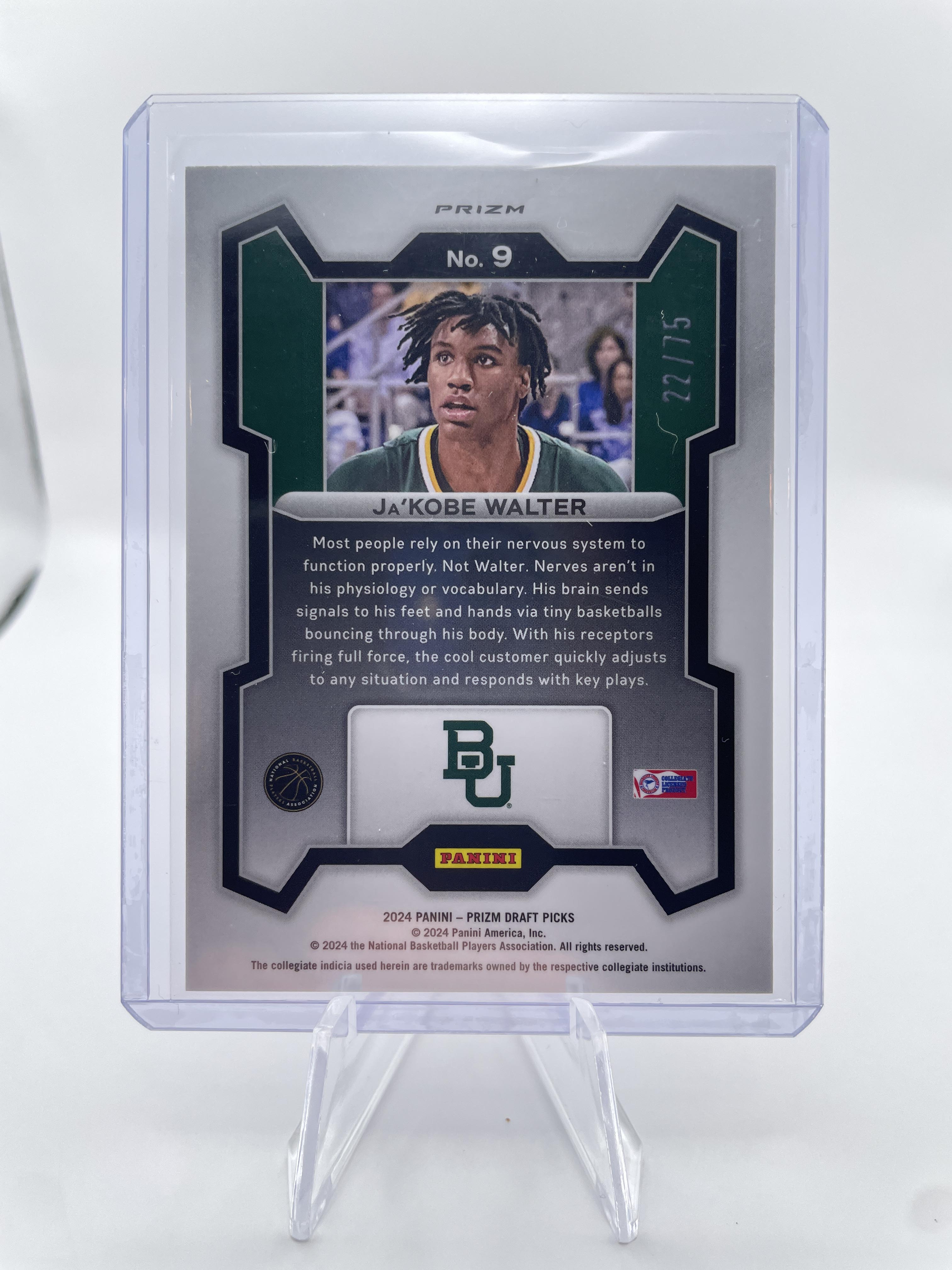 2024-25 Panini Prizm Draft Picks Ja'Kobe Walter Purple /75 + Blue Var /199 (x3)