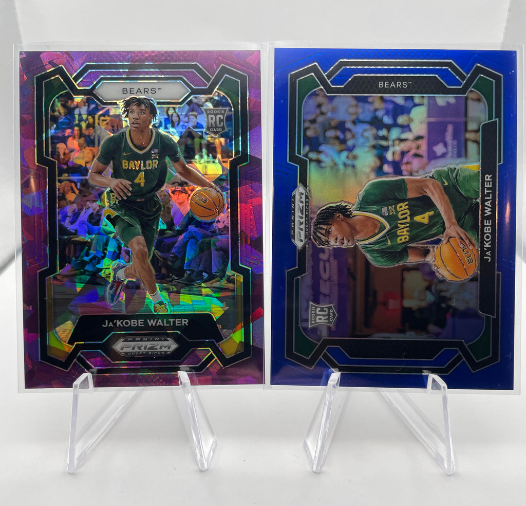 2024-25 Panini Prizm Draft Picks Ja'Kobe Walter Purple /75 + Blue Var /199 (x3)