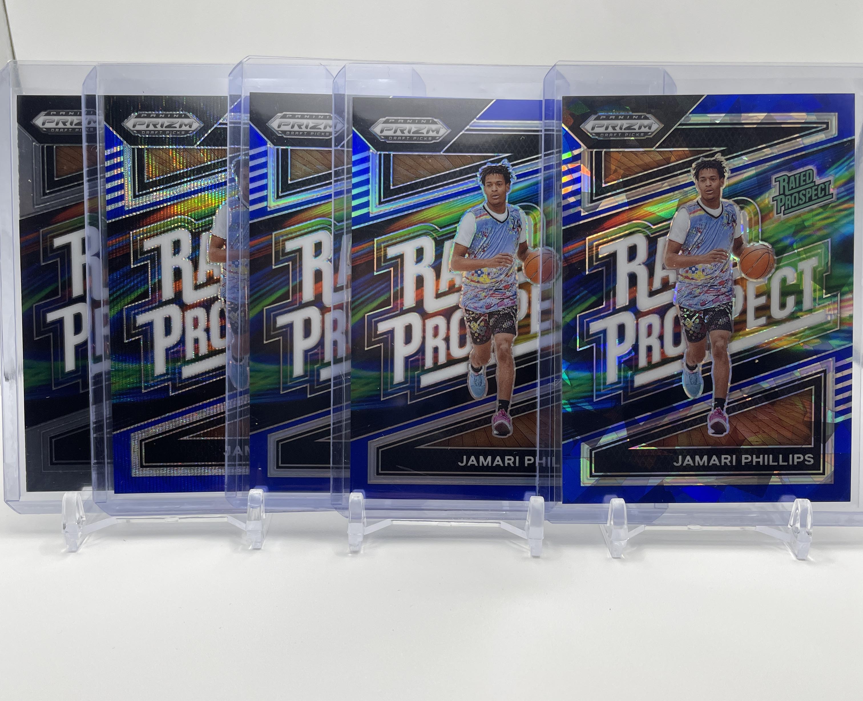 2024-25 Panini Prizm Draft Picks Jamari Phillips Blue Prizm /199 /249 Set (x5)