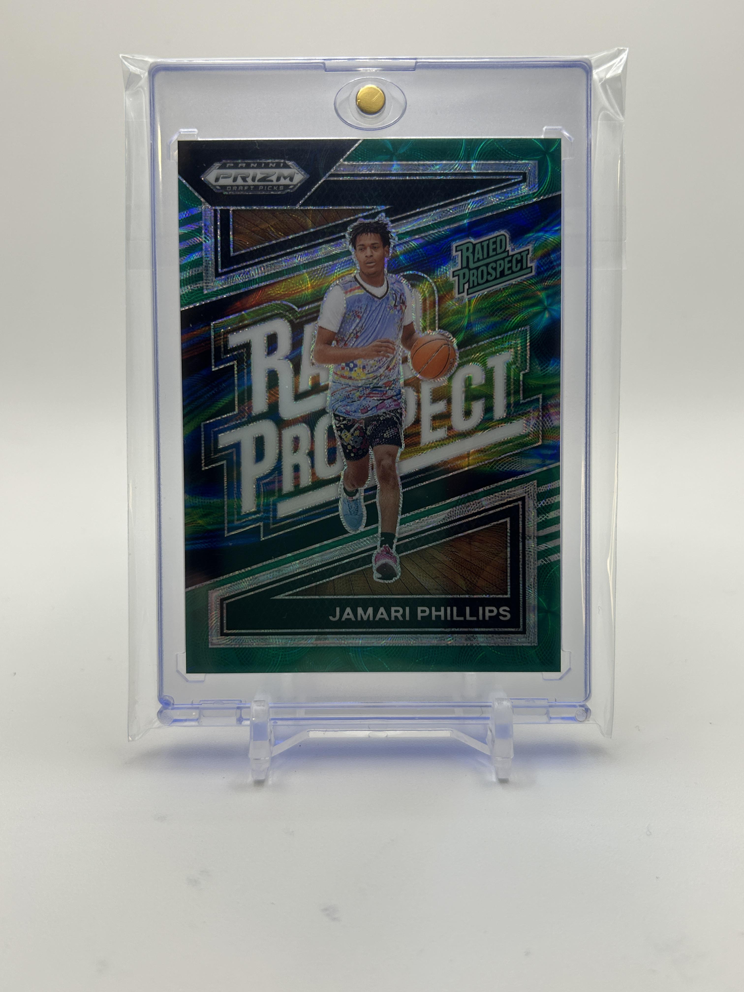 2024-25 Panini Prizm Draft Picks Jamari Phillips Choice Green Prizm Prospect /8