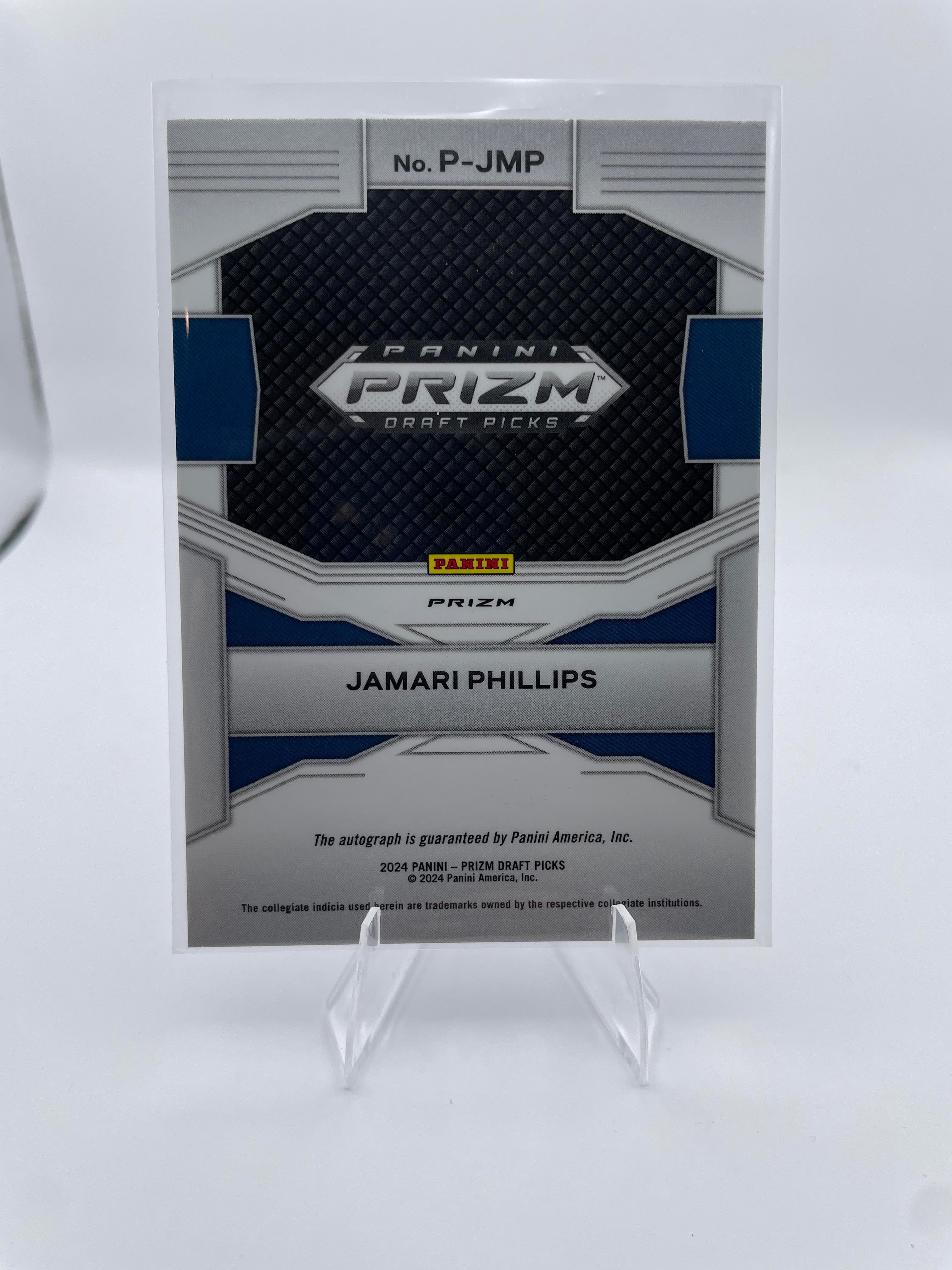 2024-25 Panini Prizm Draft Picks Jamari Phillips Penmanship Hyper Prizm Auto