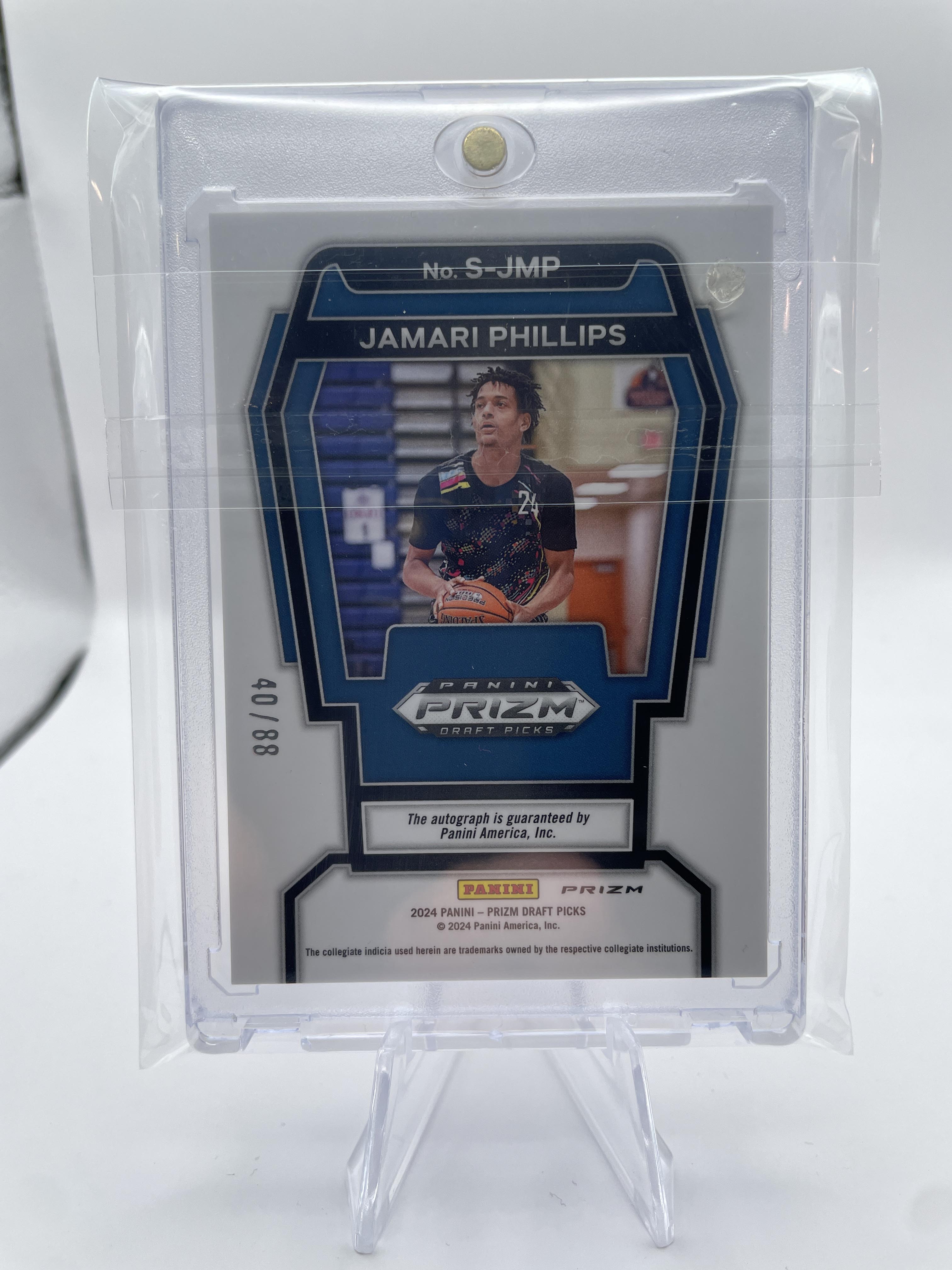2024-25 Panini Prizm Draft Picks Jamari Phillips Signatures Choice Red Auto /88
