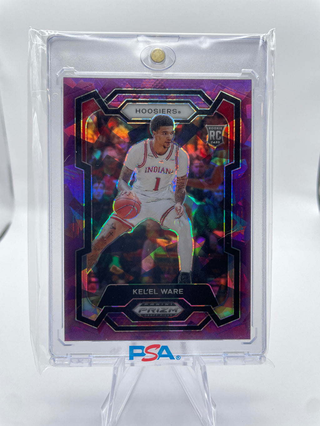 2024-25 Panini Prizm Draft Picks Kel'El Ware Purple Ice Prizm Rookie /149