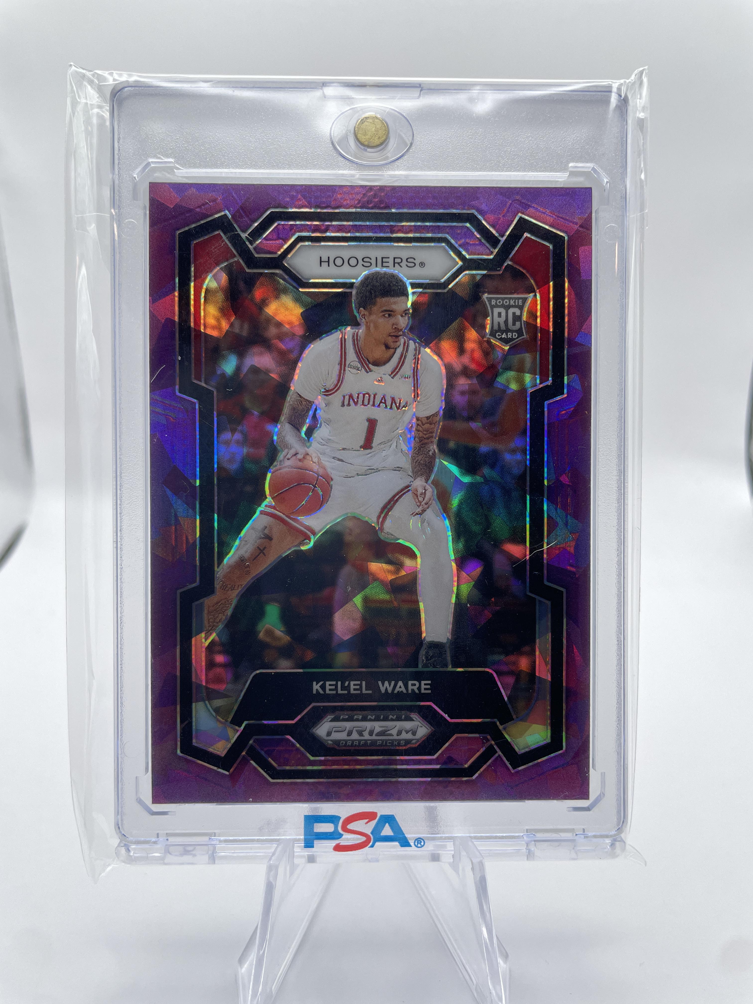 2024-25 Panini Prizm Draft Picks Kel'El Ware Purple Ice Prizm Rookie /149
