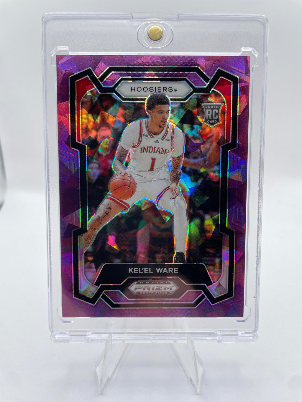 2024-25 Panini Prizm Draft Picks Kel'El Ware Purple Ice Prizm Rookie /149
