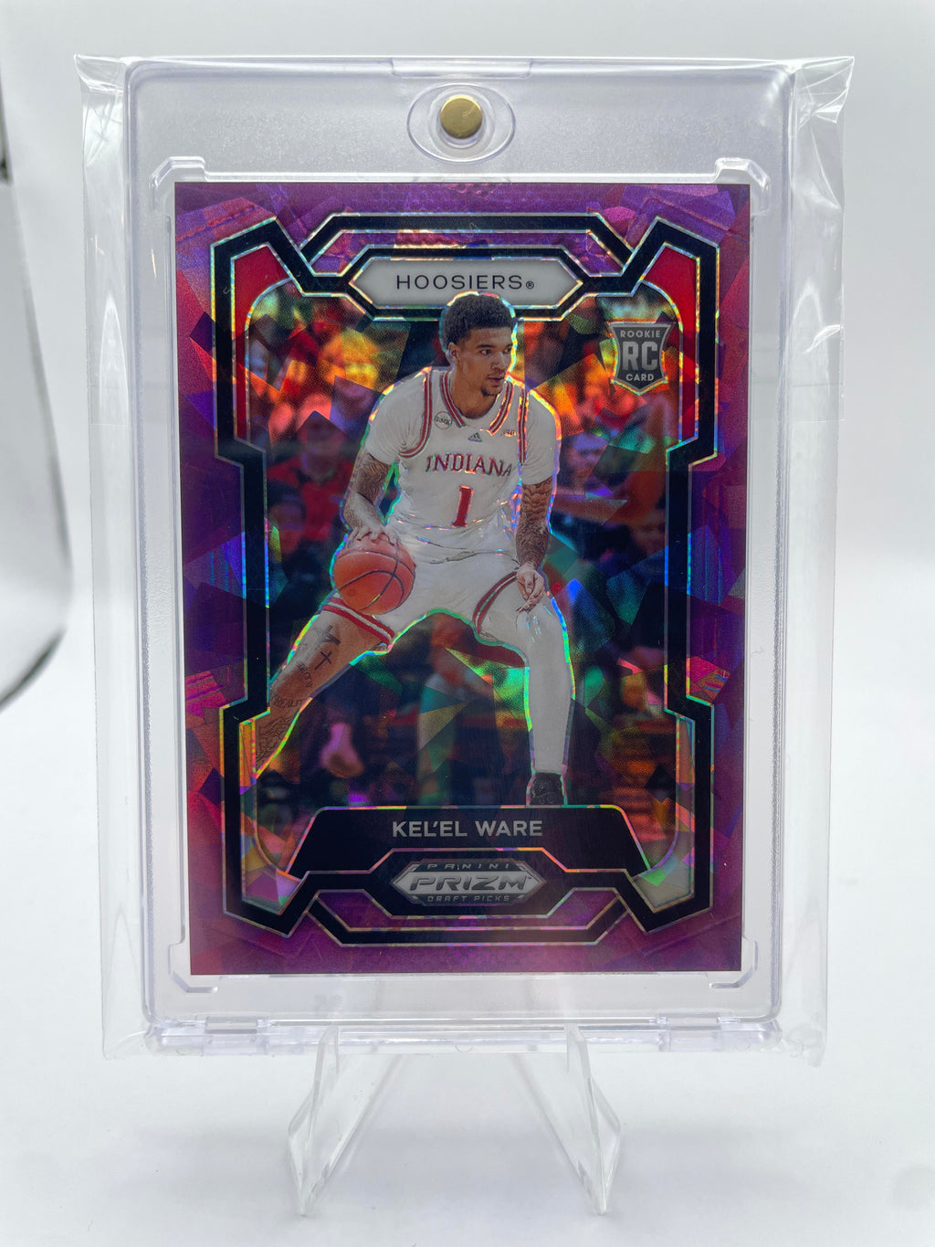 2024-25 Panini Prizm Draft Picks Kel'El Ware Purple Ice Prizm Rookie /149