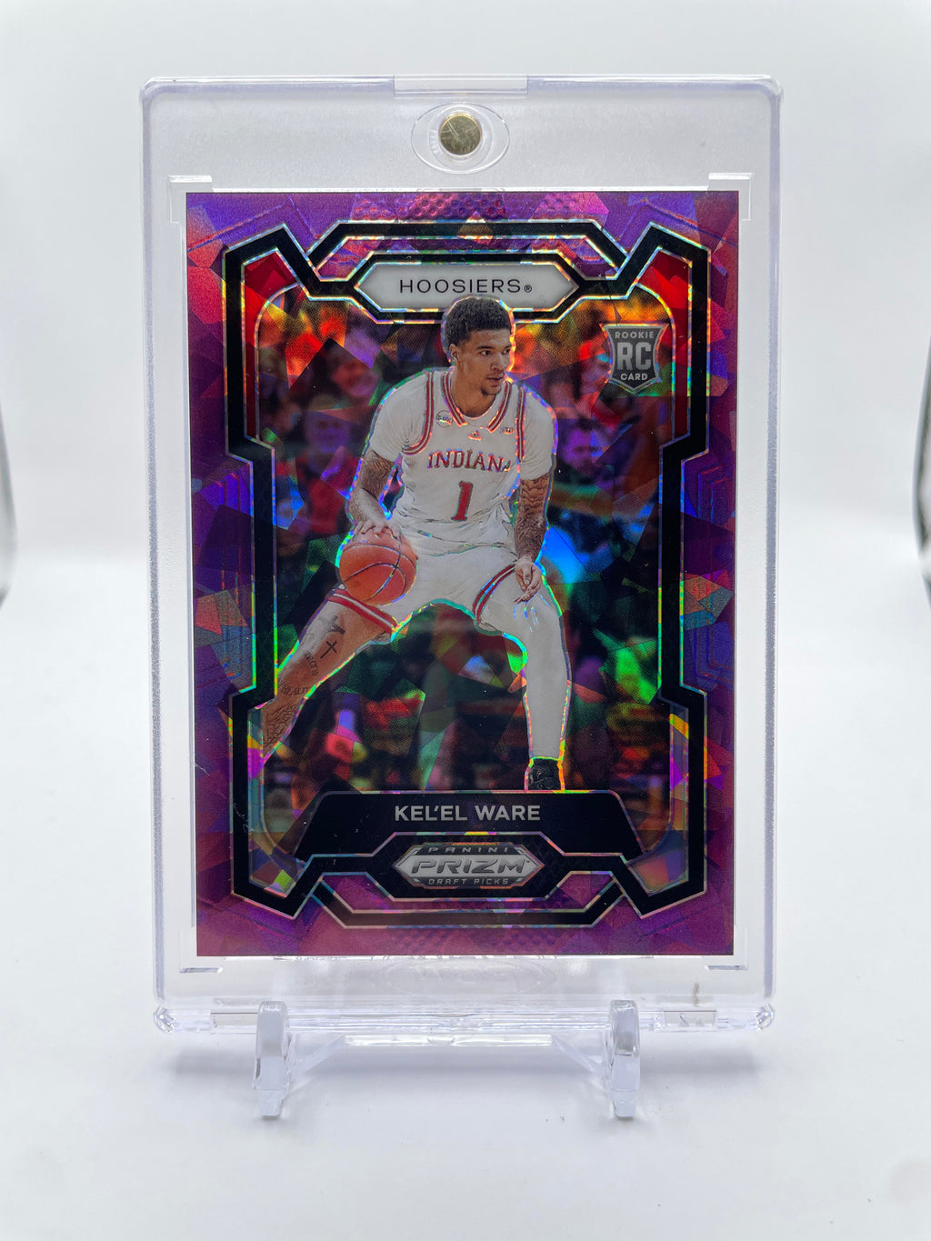 2024-25 Panini Prizm Draft Picks Kel'El Ware Purple Ice Prizm Rookie /149