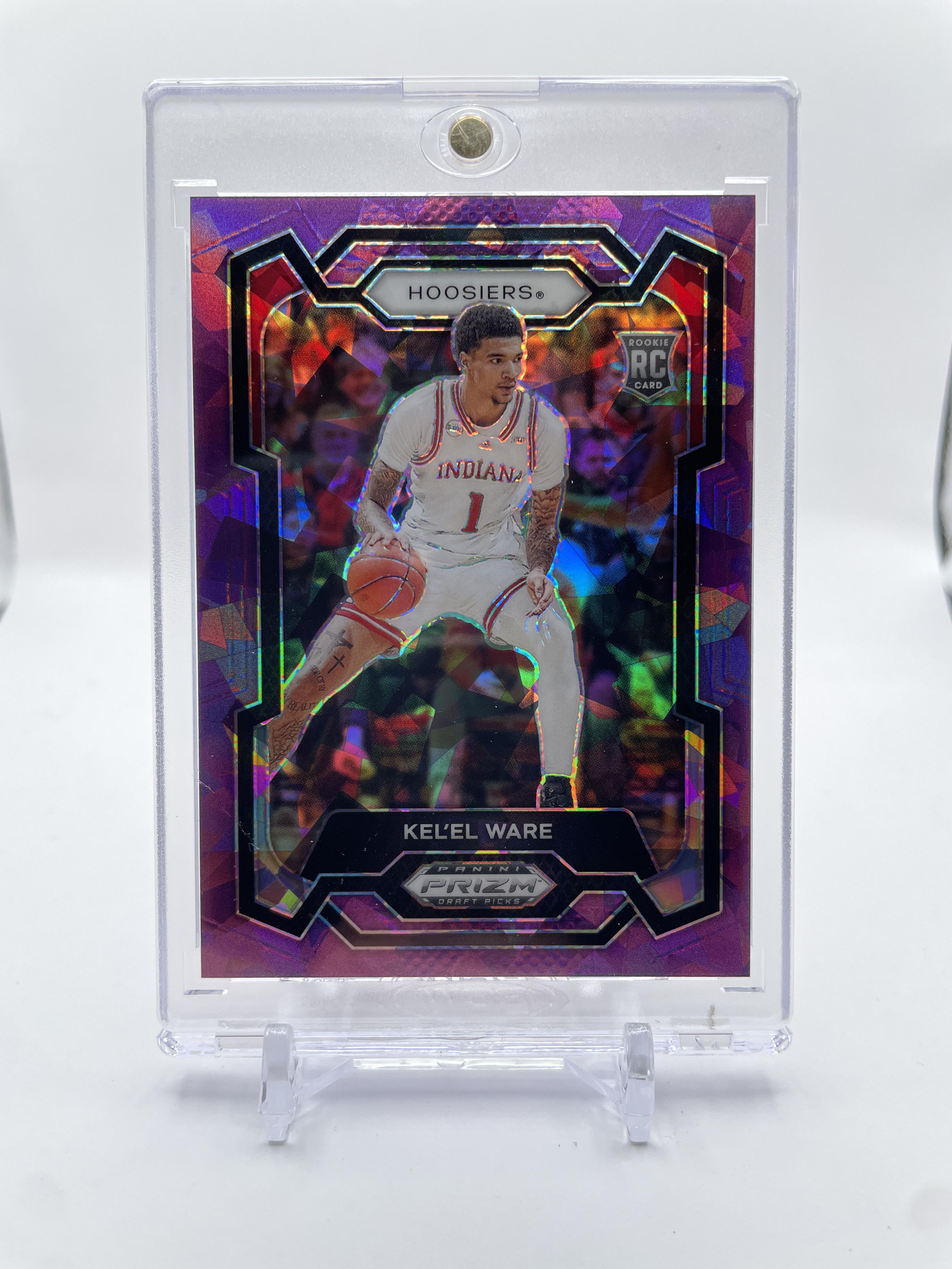 2024-25 Panini Prizm Draft Picks Kel'El Ware Purple Ice Prizm Rookie /149
