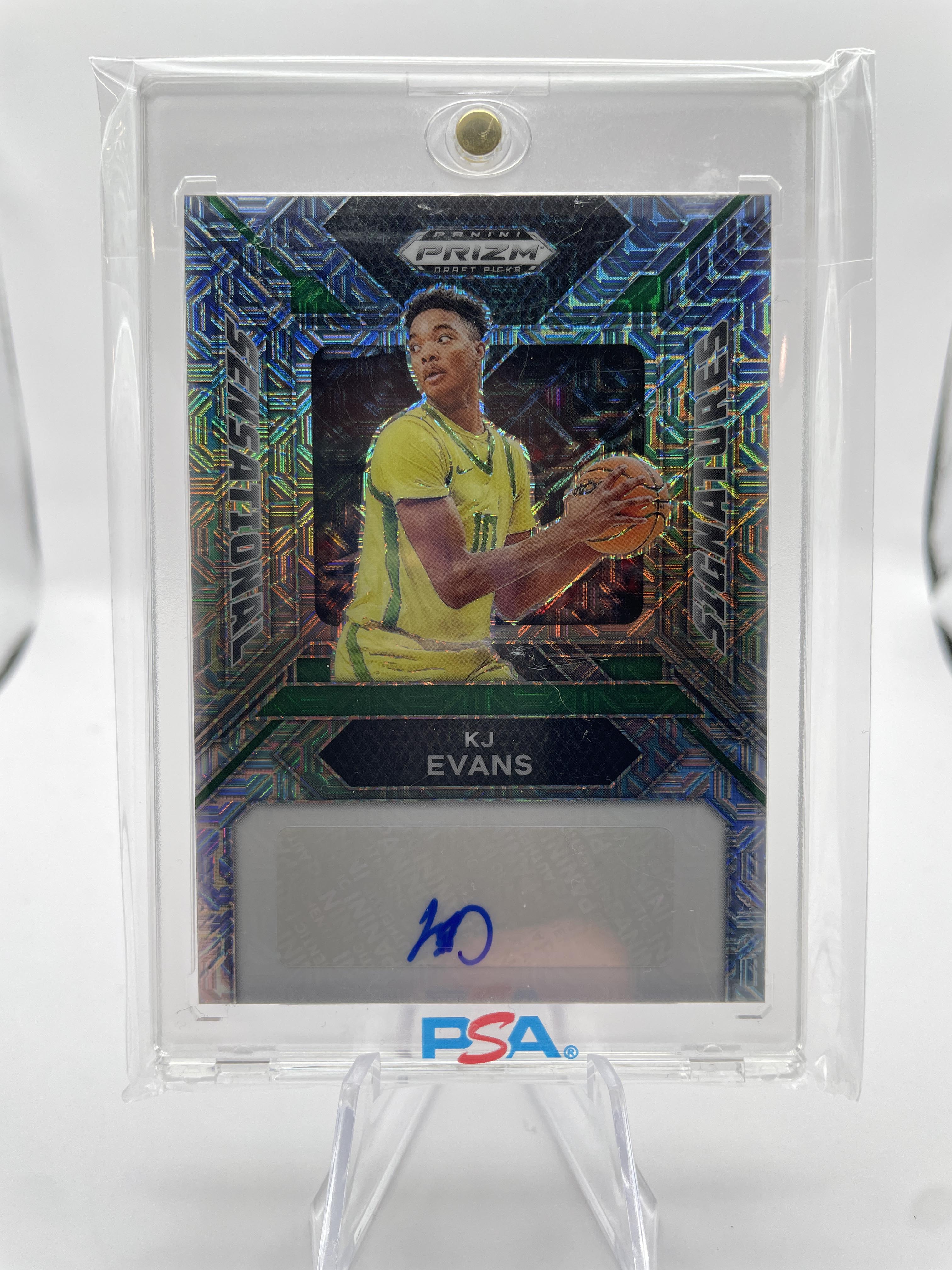 2024-25 Panini Prizm Draft Picks Kwame KJ Evans Sensational Mojo Prizm Auto /25