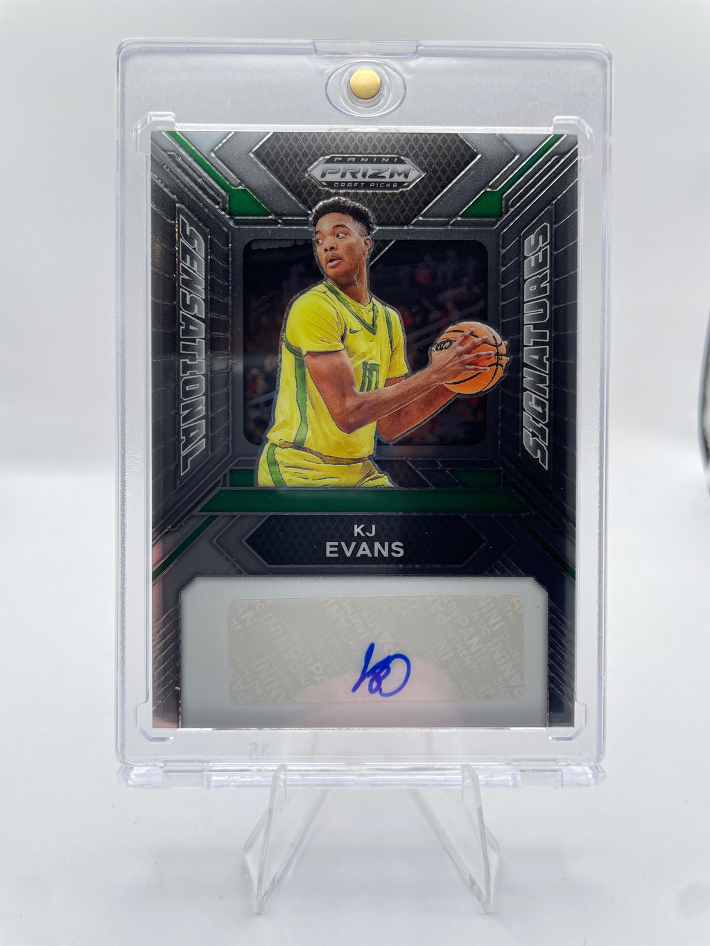 2024-25 Panini Prizm Draft Picks Kwame KJ Evans Sensational Signatures Auto