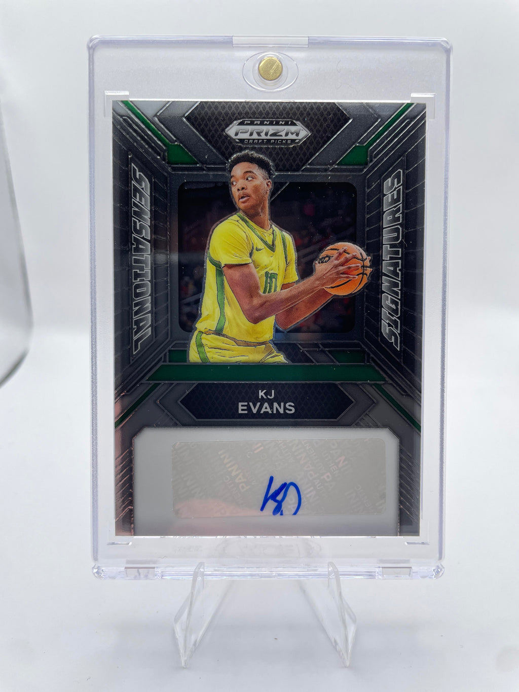 2024-25 Panini Prizm Draft Picks Kwame KJ Evans Sensational Signatures Auto