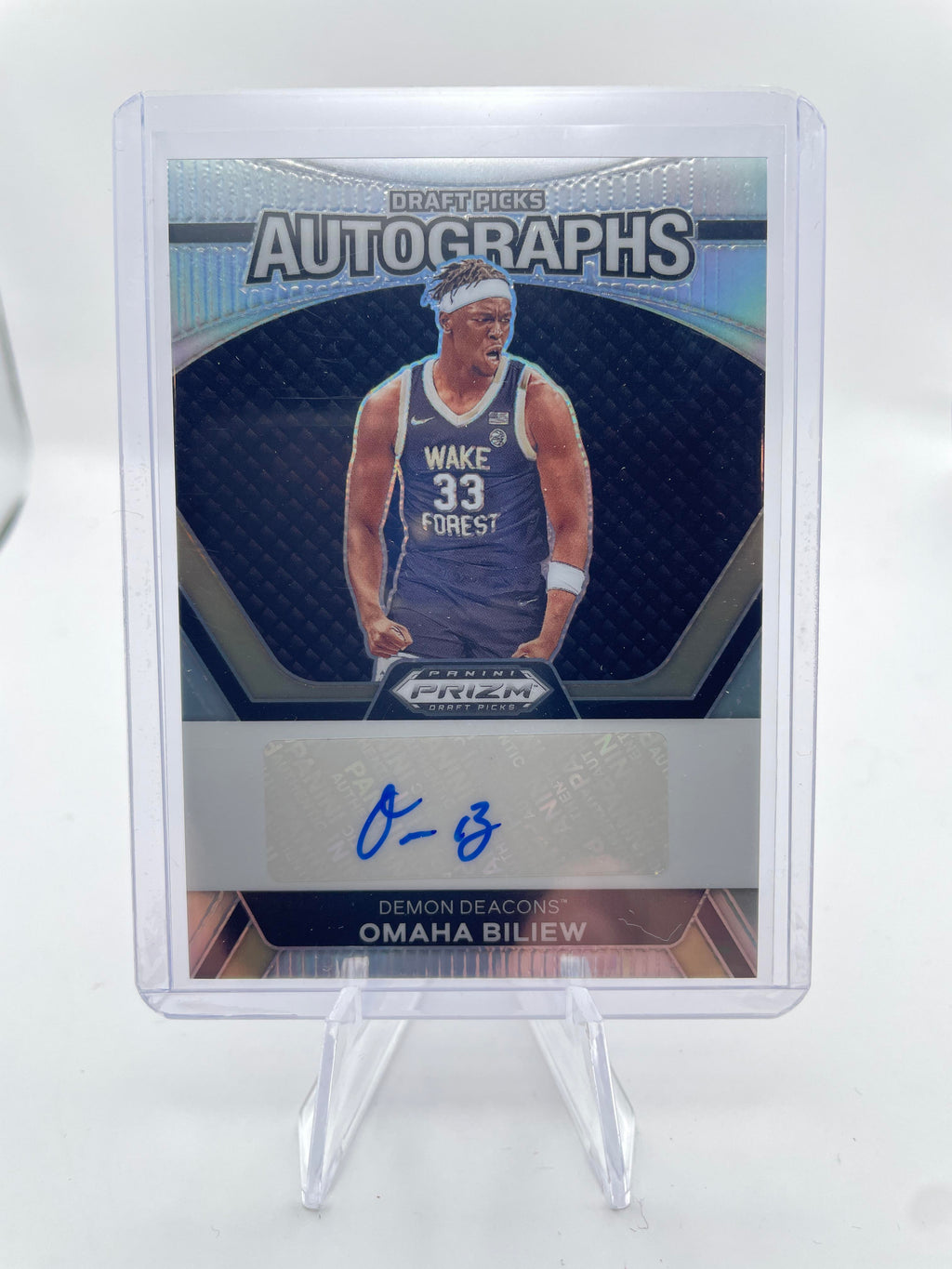 2024-25 Panini Prizm Draft Picks Omaha Biliew Prizm Rookie Auto