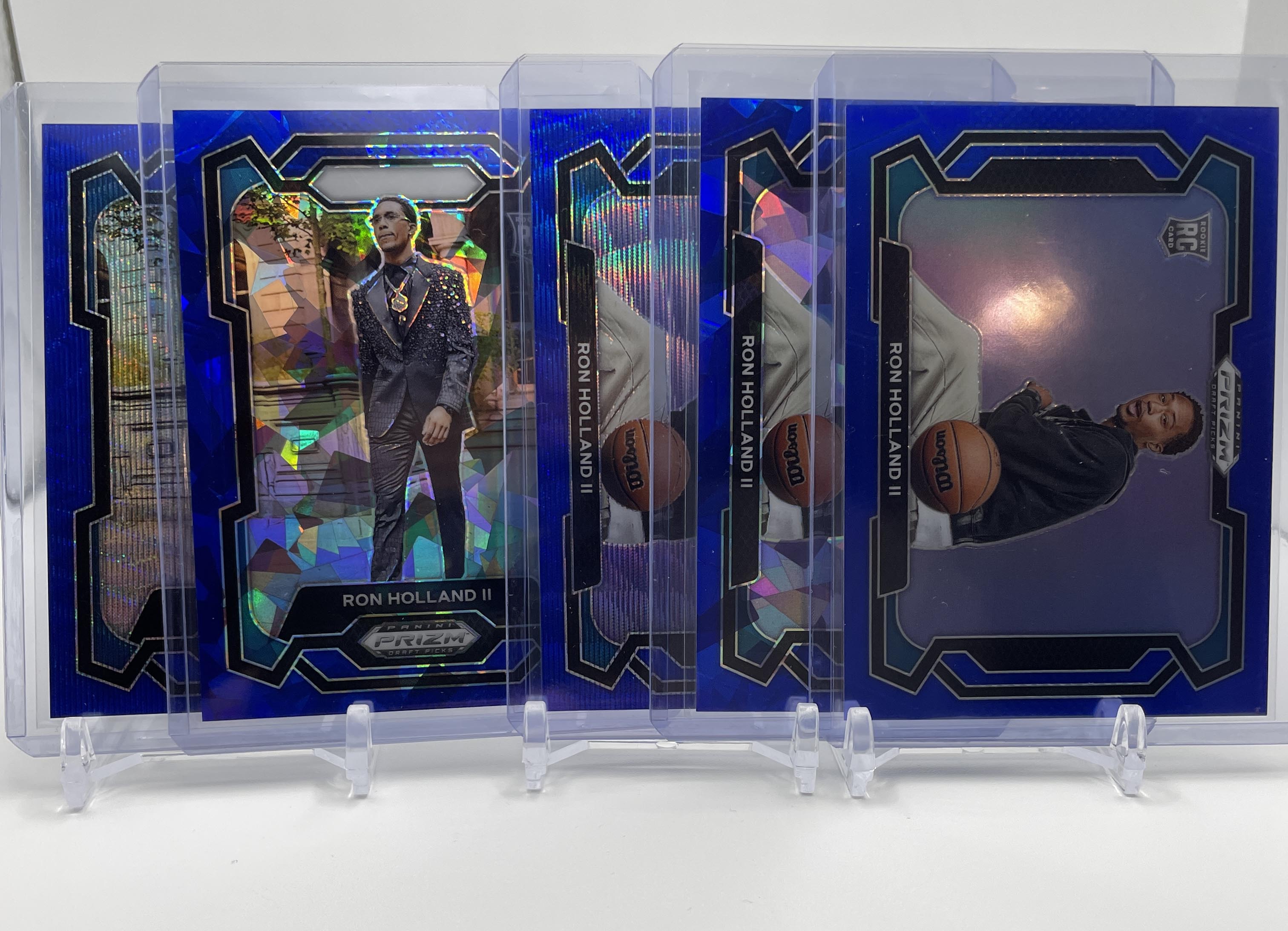 2024-25 Panini Prizm Draft Picks Ron Holland Blue Ice /99 + Variation /199 (x5)