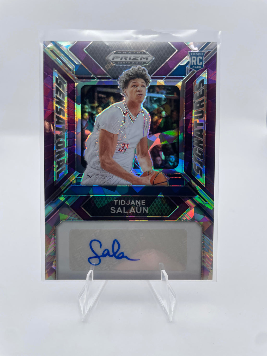 2024-25 Panini Prizm Draft Picks Tidjane Salaun Sensational Purple Ice Auto /99