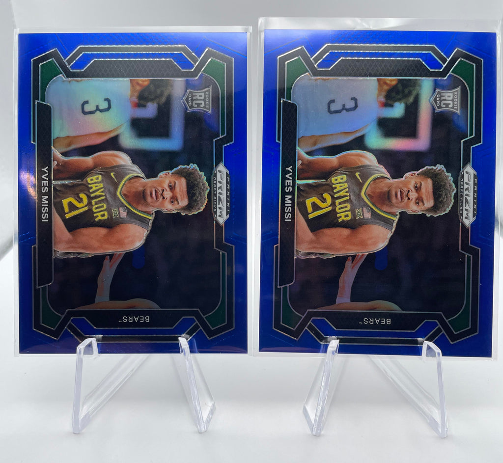 2024-25 Panini Prizm Draft Picks Yves Missi Purple Var /149 + Blue /99 Set (x7)
