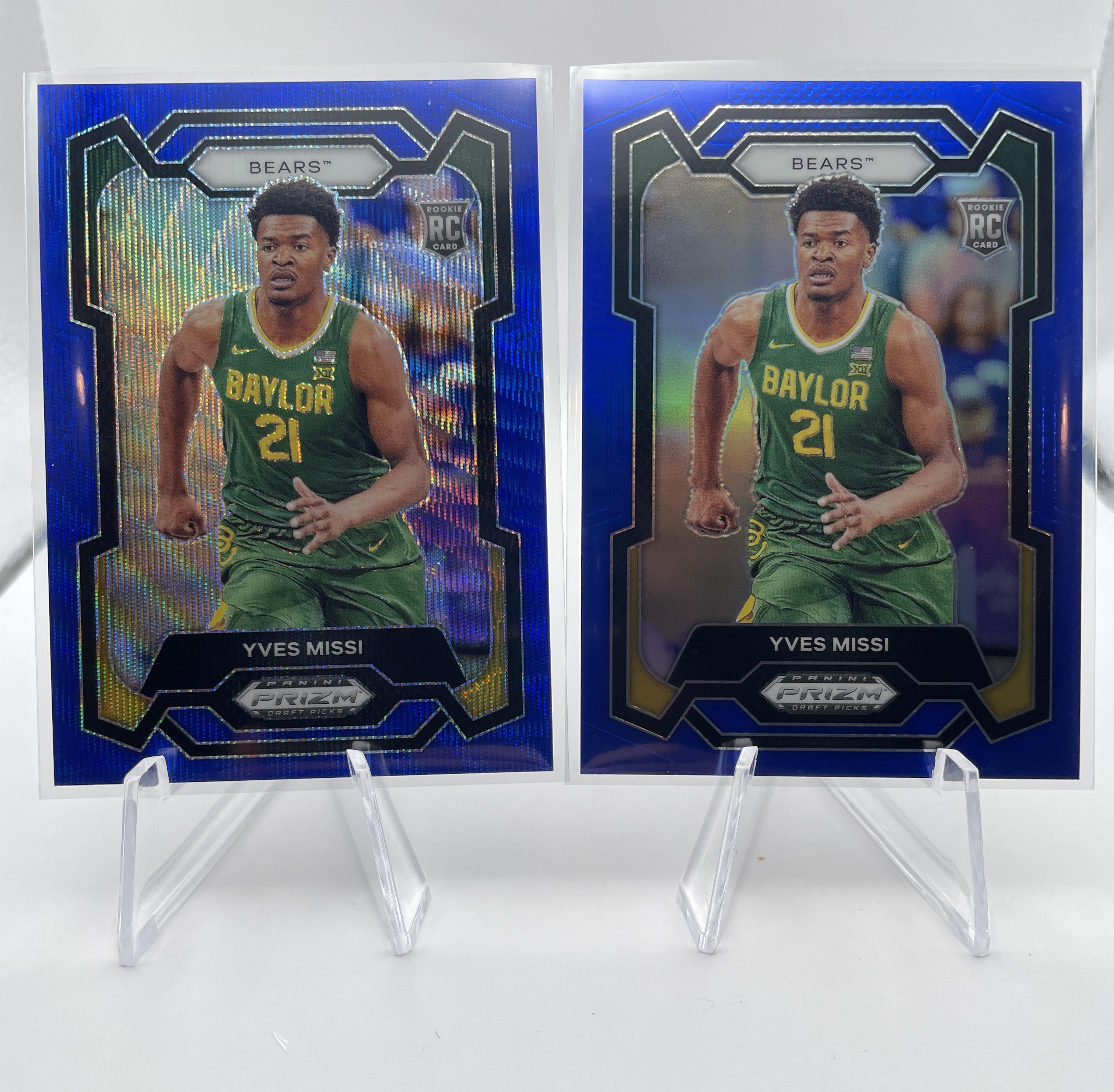 2024-25 Panini Prizm Draft Picks Yves Missi Purple Var /149 + Blue /99 Set (x7)