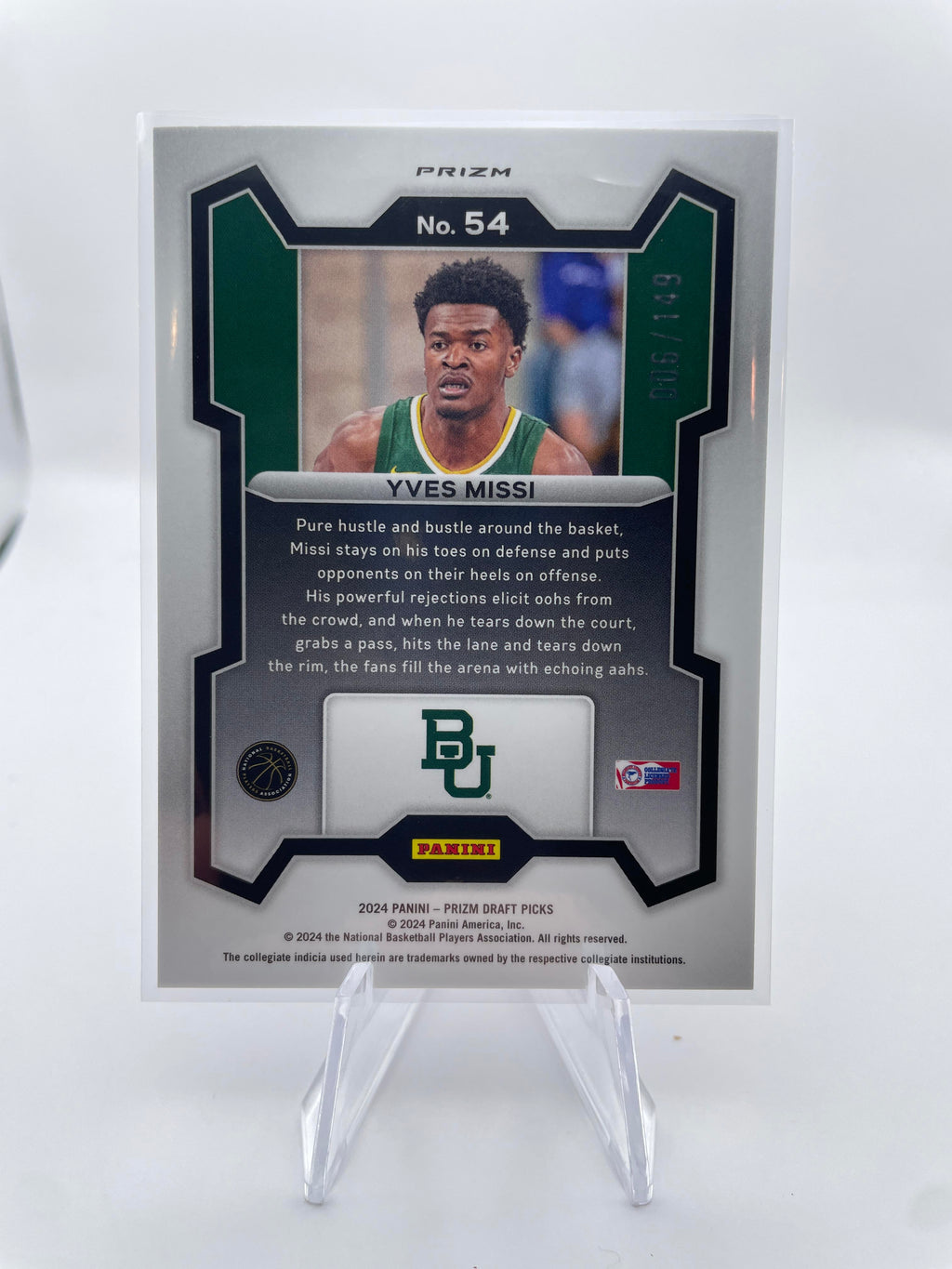 2024-25 Panini Prizm Draft Picks Yves Missi Purple Var /149 + Blue /99 Set (x7)