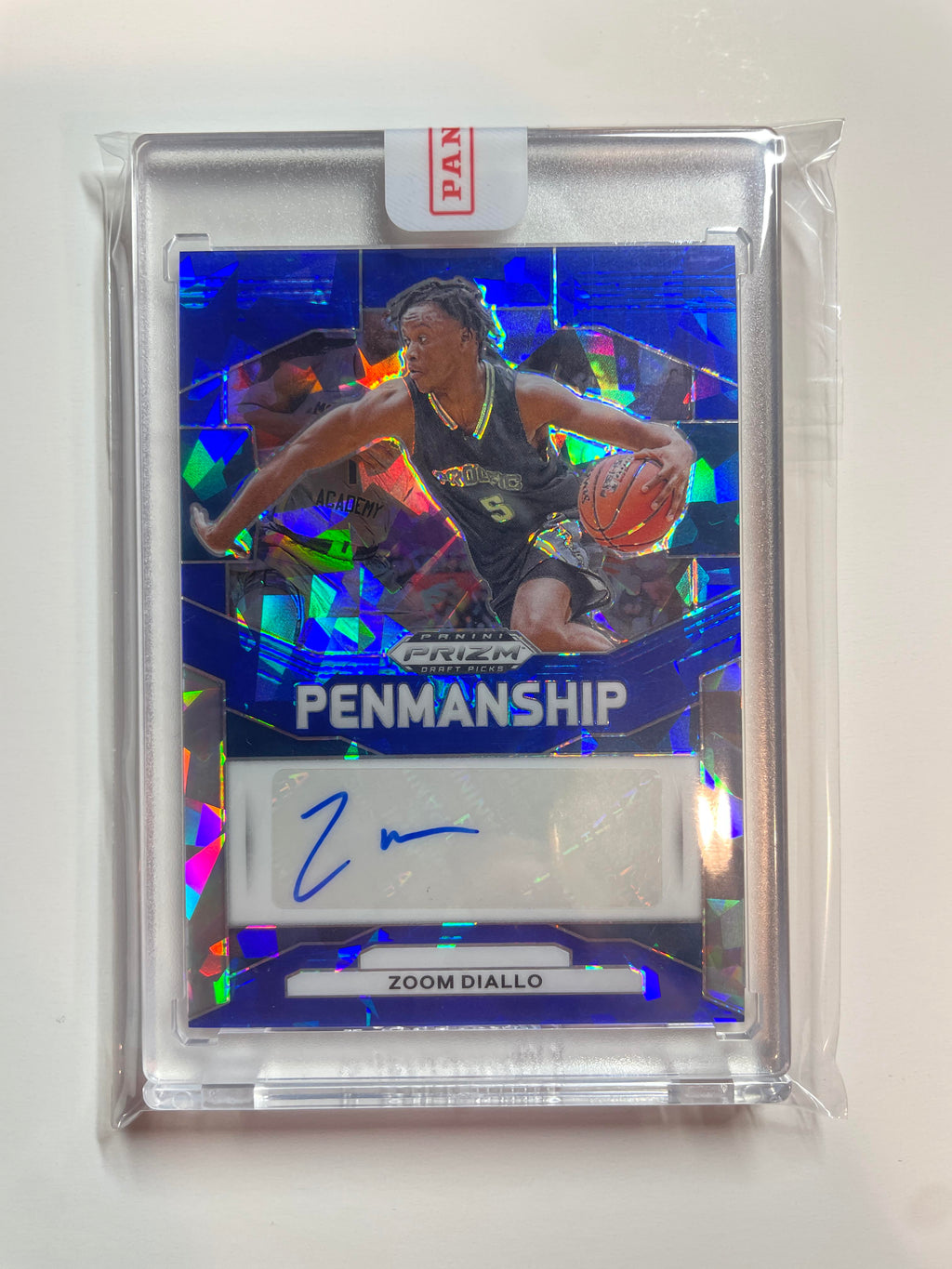 2024-25 Panini Prizm Draft Picks Zoom Diallo Blue Ice Prizm Auto /75