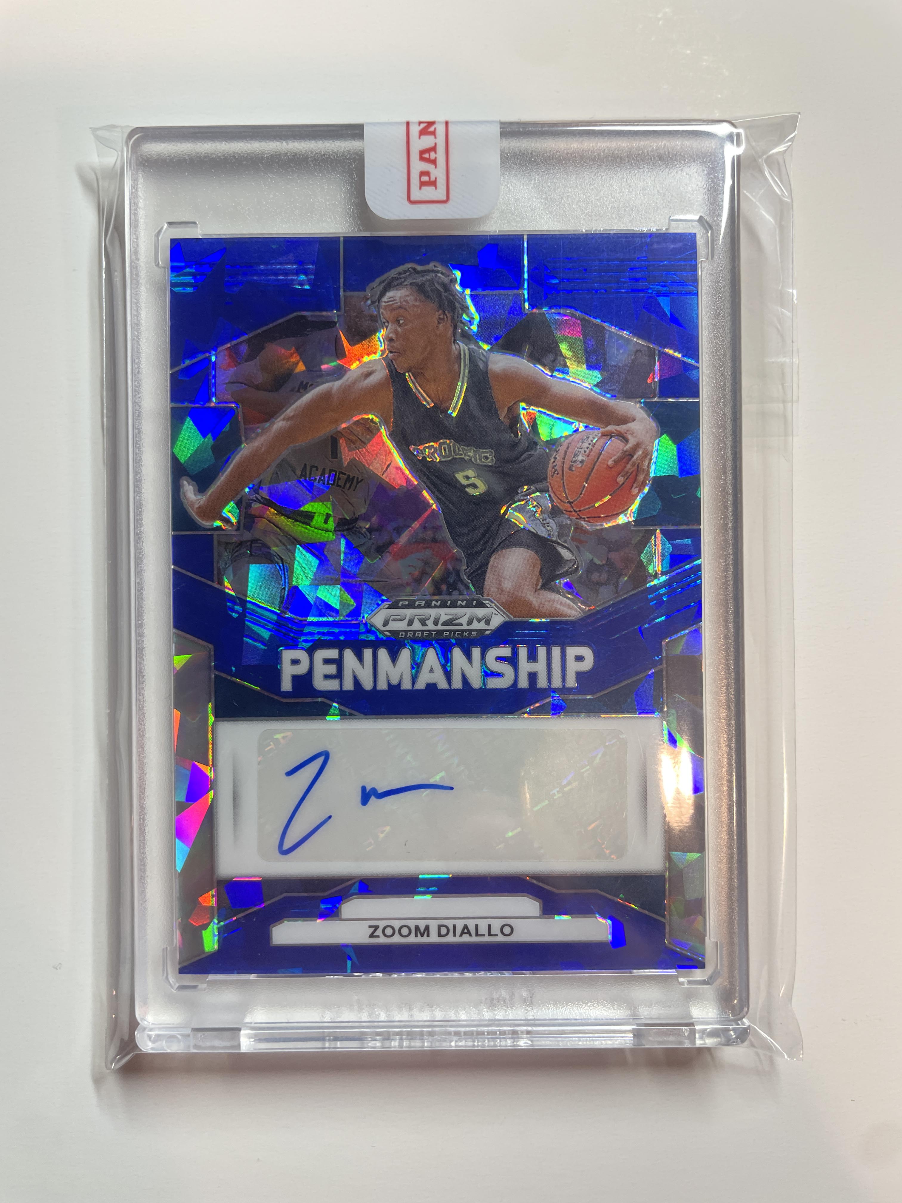 2024-25 Panini Prizm Draft Picks Zoom Diallo Blue Ice Prizm Auto /75