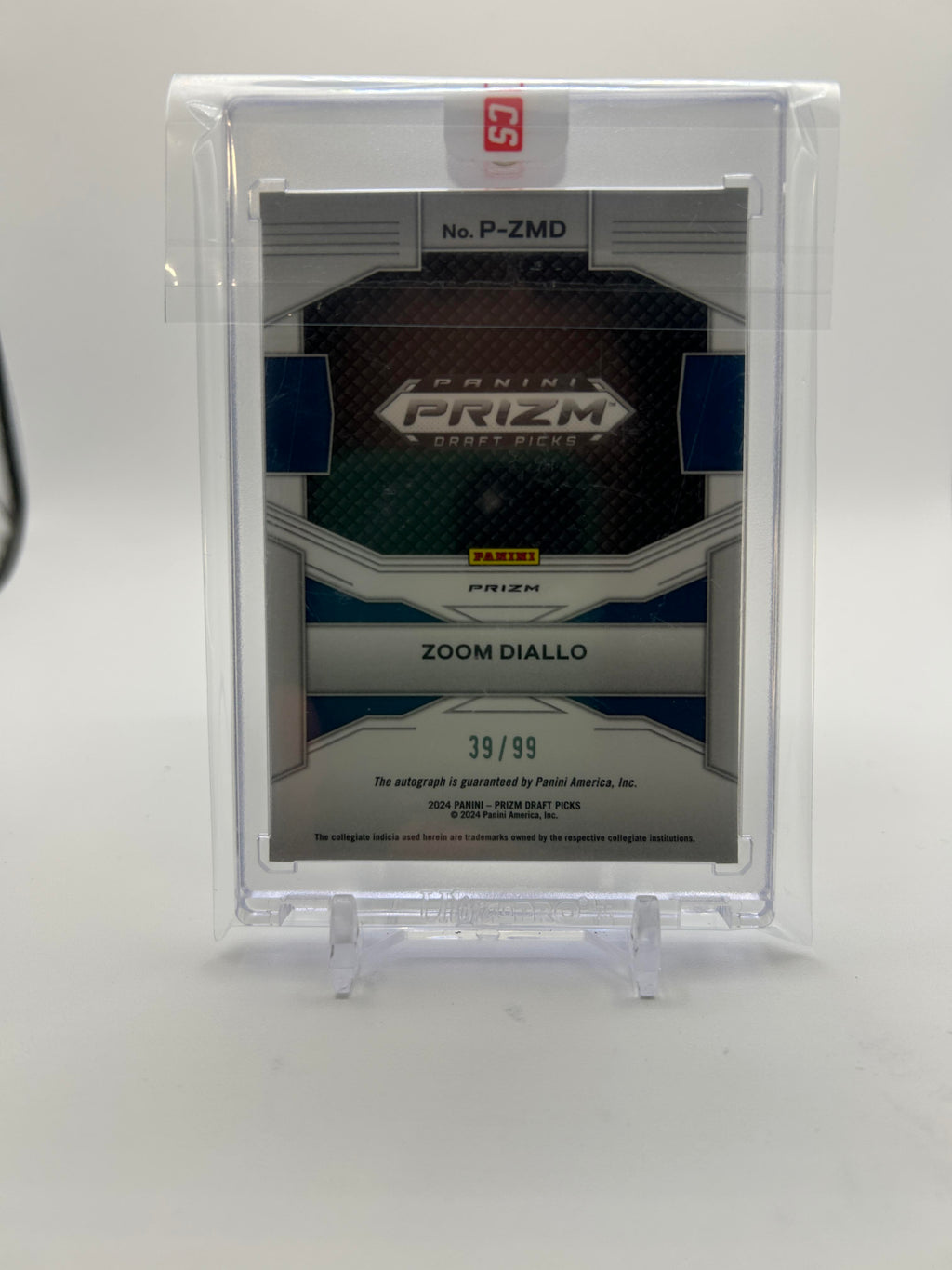 2024-25 Panini Prizm Draft Picks Zoom Diallo Penmanship Purple Ice Auto /99