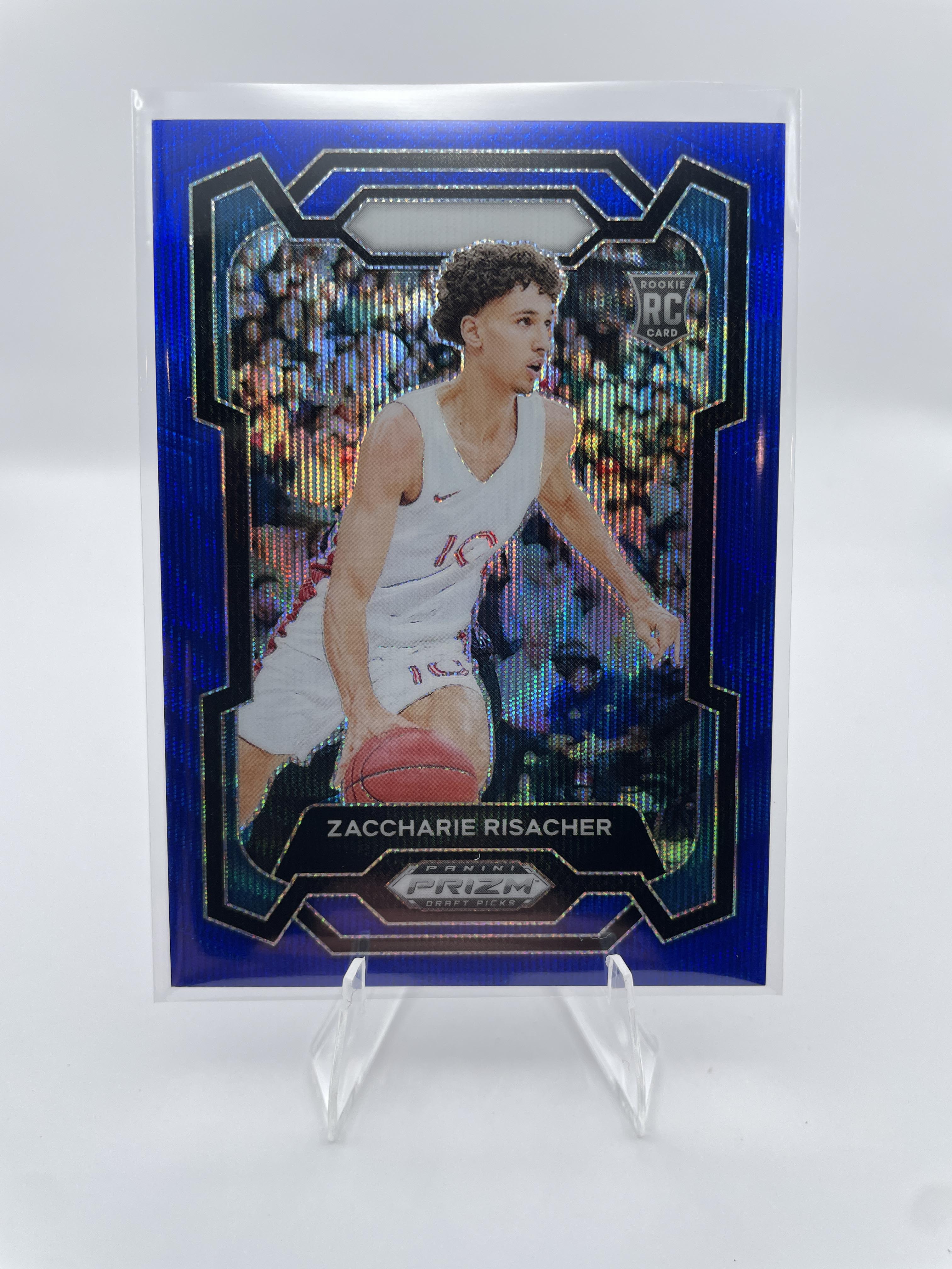 2024-25 Panini Prizm Draft Zaccharie Risacher Purple Var /75 Blue /99 Set (x6)