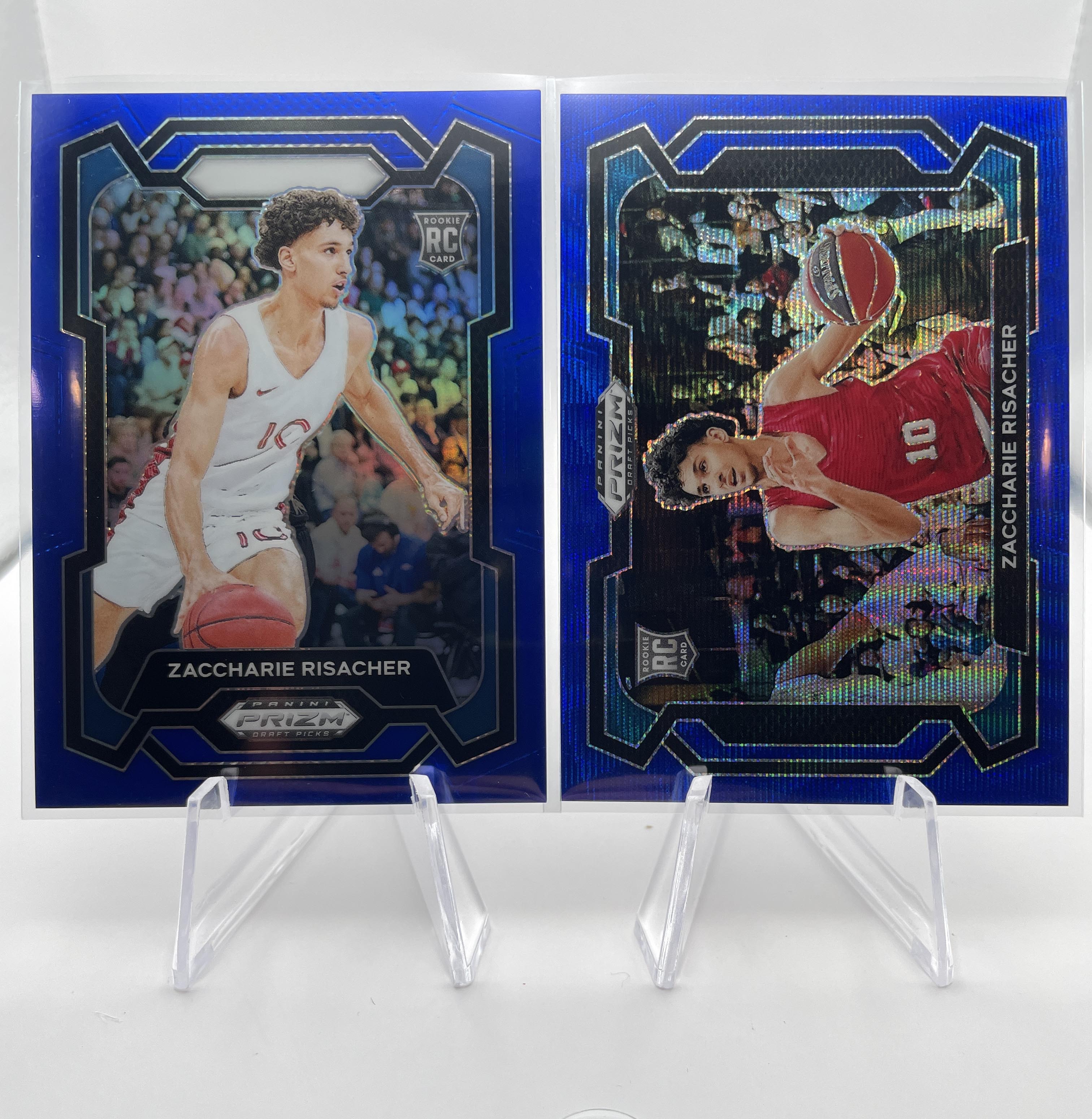 2024-25 Panini Prizm Draft Zaccharie Risacher Purple Var /75 Blue /99 Set (x6)