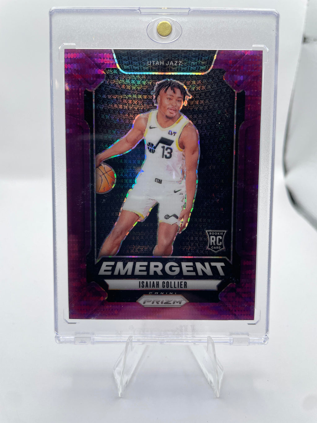 2024-25 Panini Prizm Isaiah Collier Emergent Purple Prizm Rookie /35 #1
