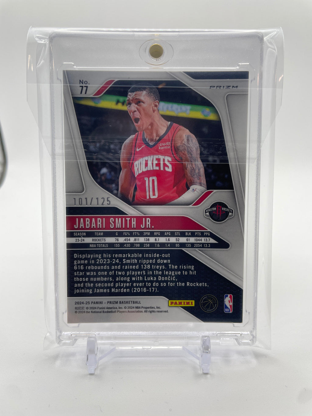2024-25 Panini Prizm Jabari Smith Jr. Orange Disco Prizm /125 #77