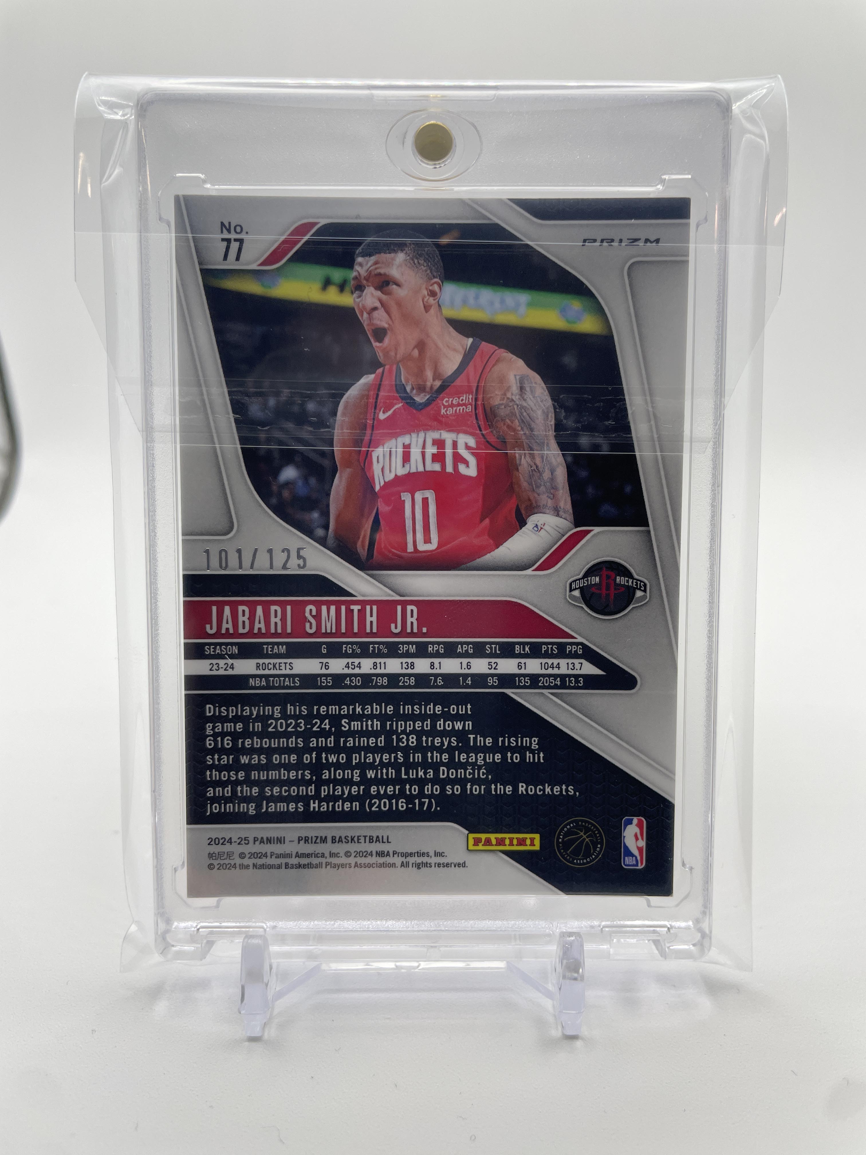 2024-25 Panini Prizm Jabari Smith Jr. Orange Disco Prizm /125 #77
