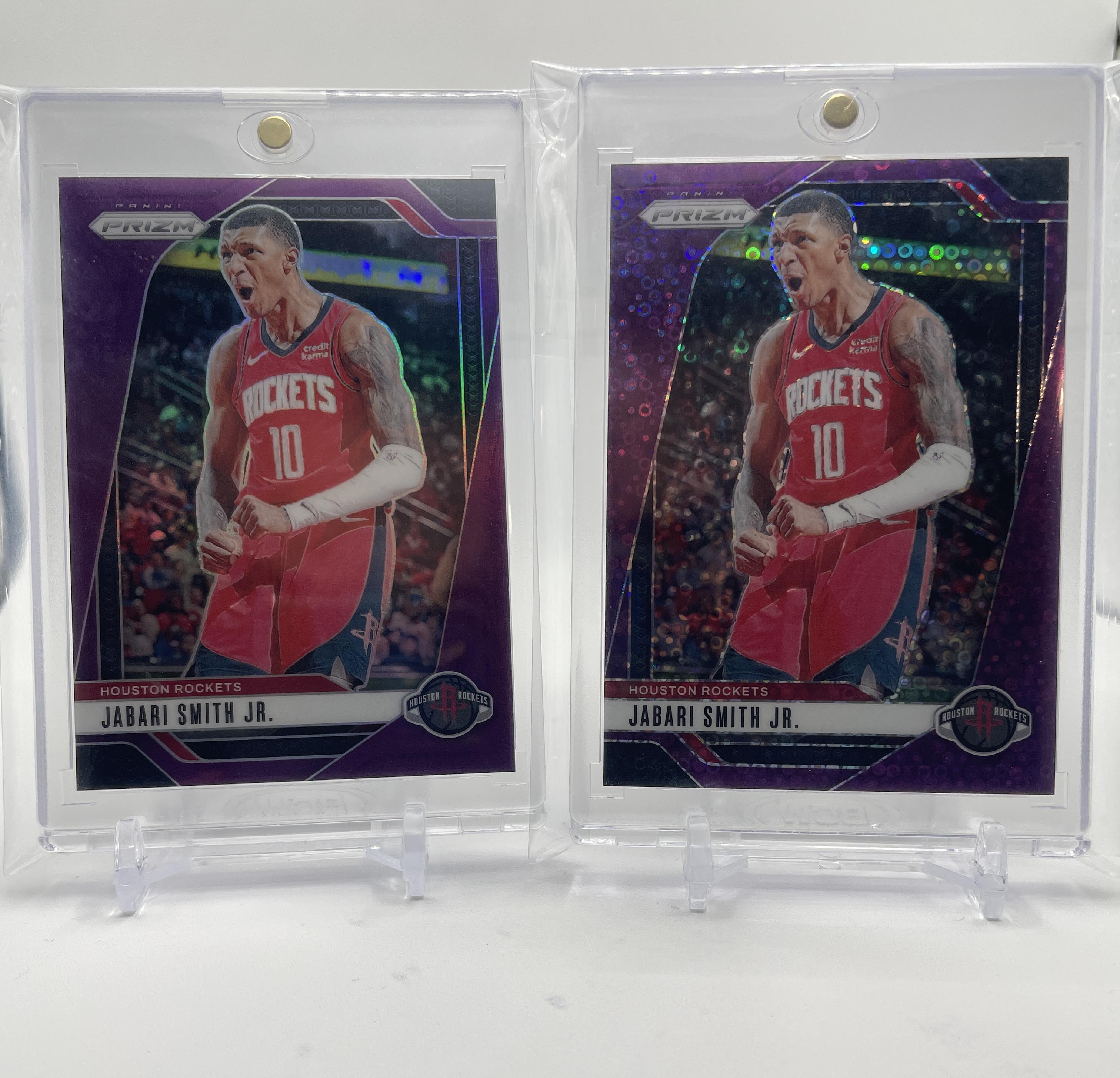 2024-25 Panini Prizm Jabari Smith Jr. Purple Disco Prizm /75 + Purple Prizm /99