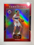 2024-25 Panini Select Bub Carrington Score Red Prizm Rookie /99
