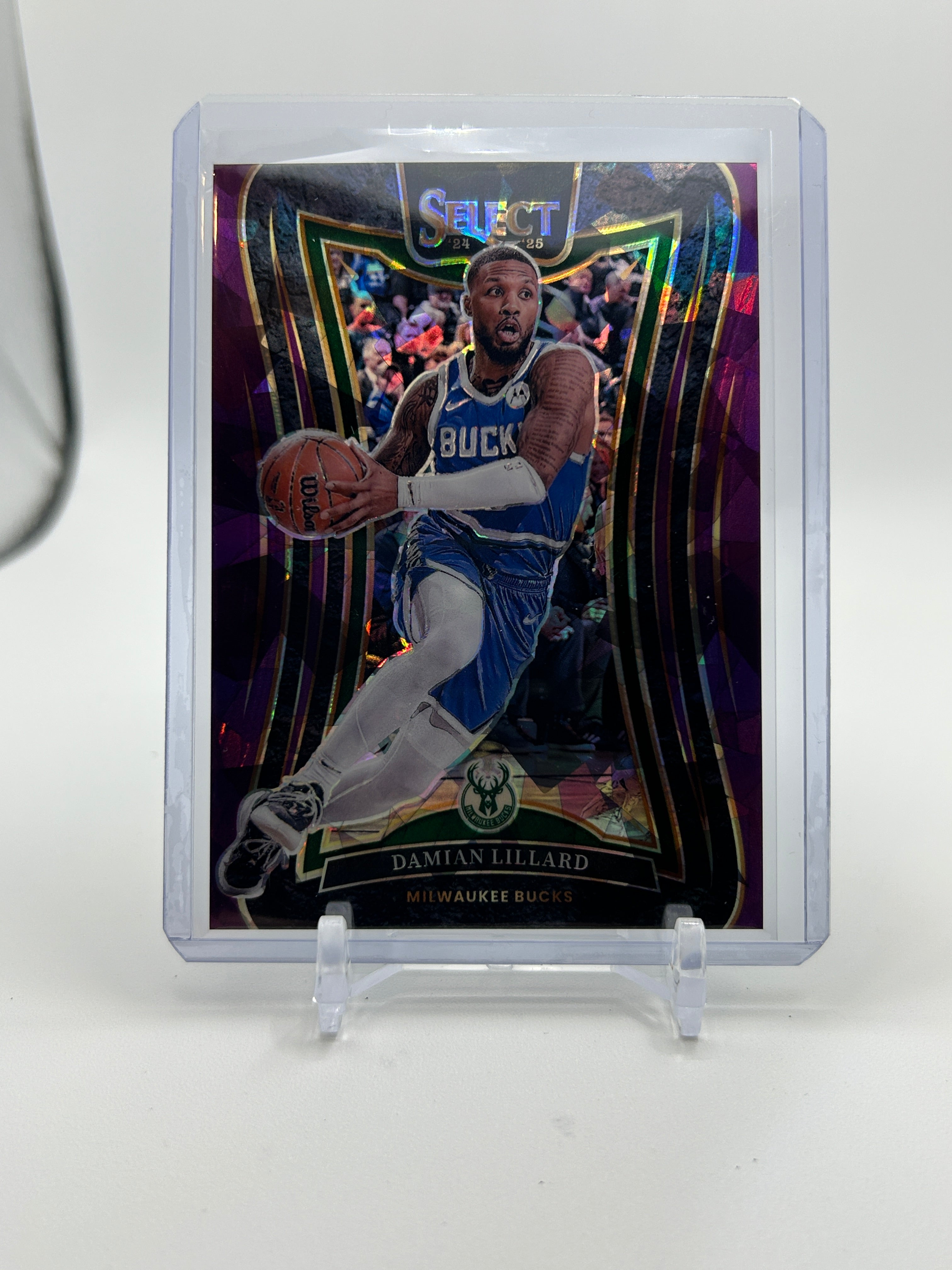 2024-25 Panini Select Damian Lillard Mezzanine Purple Ice Prizm /99