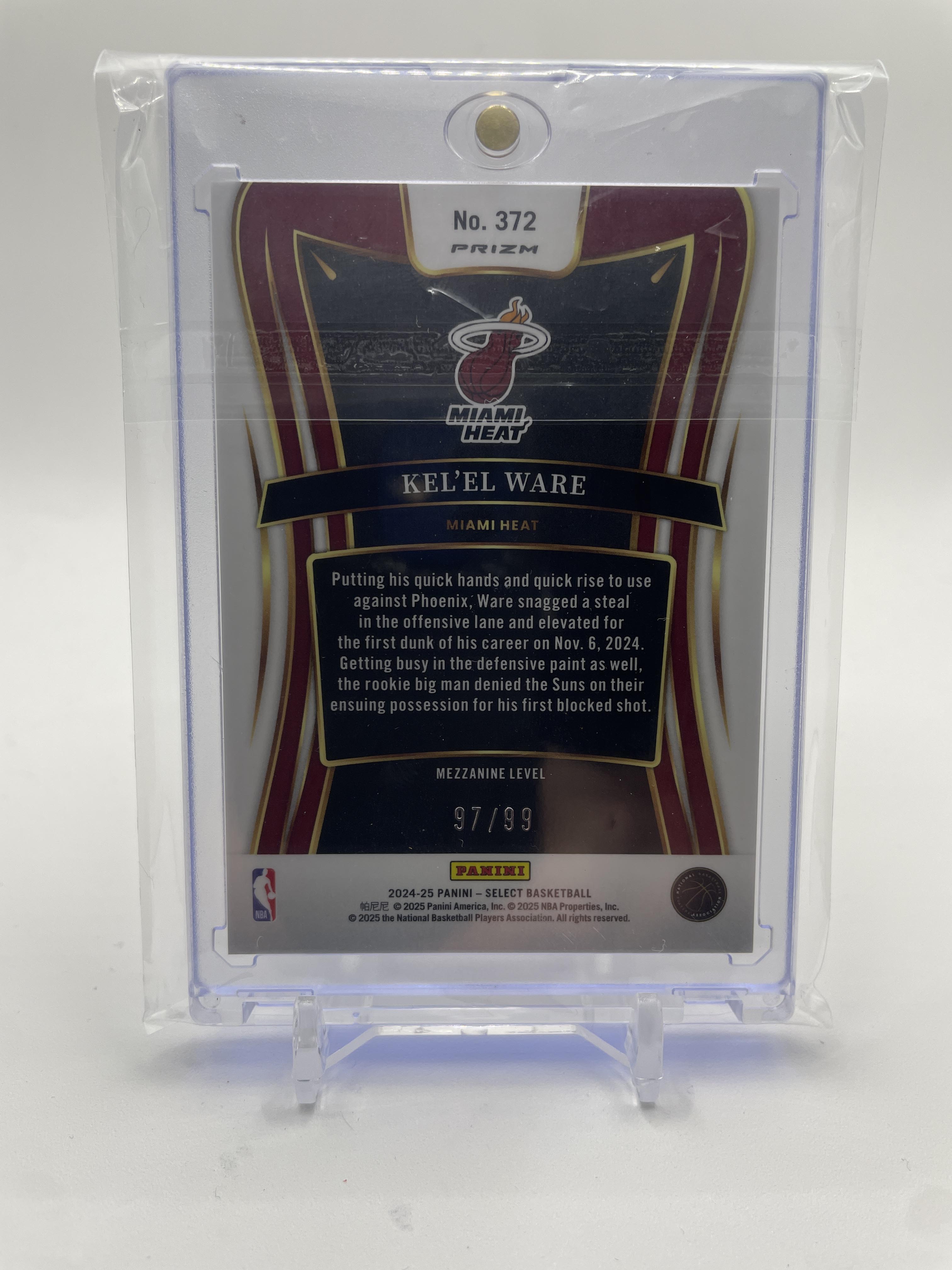2024-25 Panini Select Kel'El Ware Mezzanine Purple Ice Prizm Rookie /99